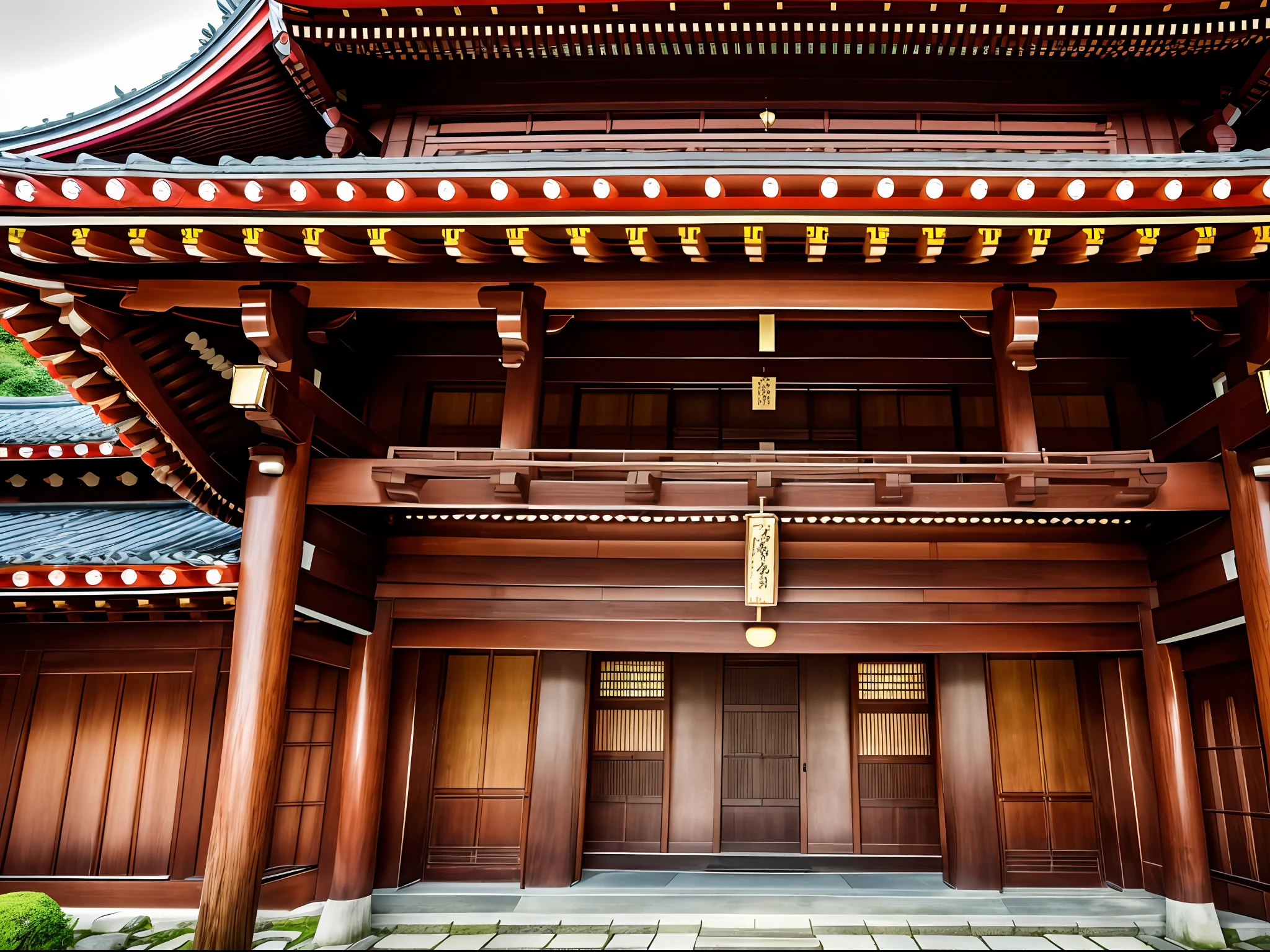 ((top quality, 8k, masterpiece, photo)), there is a large building with a clock tower at the top, front, Japan temple, temple, Katsura Masakazu front, Japan temple, Kumamoto, front, Hakusensha, large temple, Monokubo, Japan ancient architecture, monastery, Momoshiki Otsutsugi, inn, Edo period house, taken with Canon EOS 5D Mark IV --auto --s2