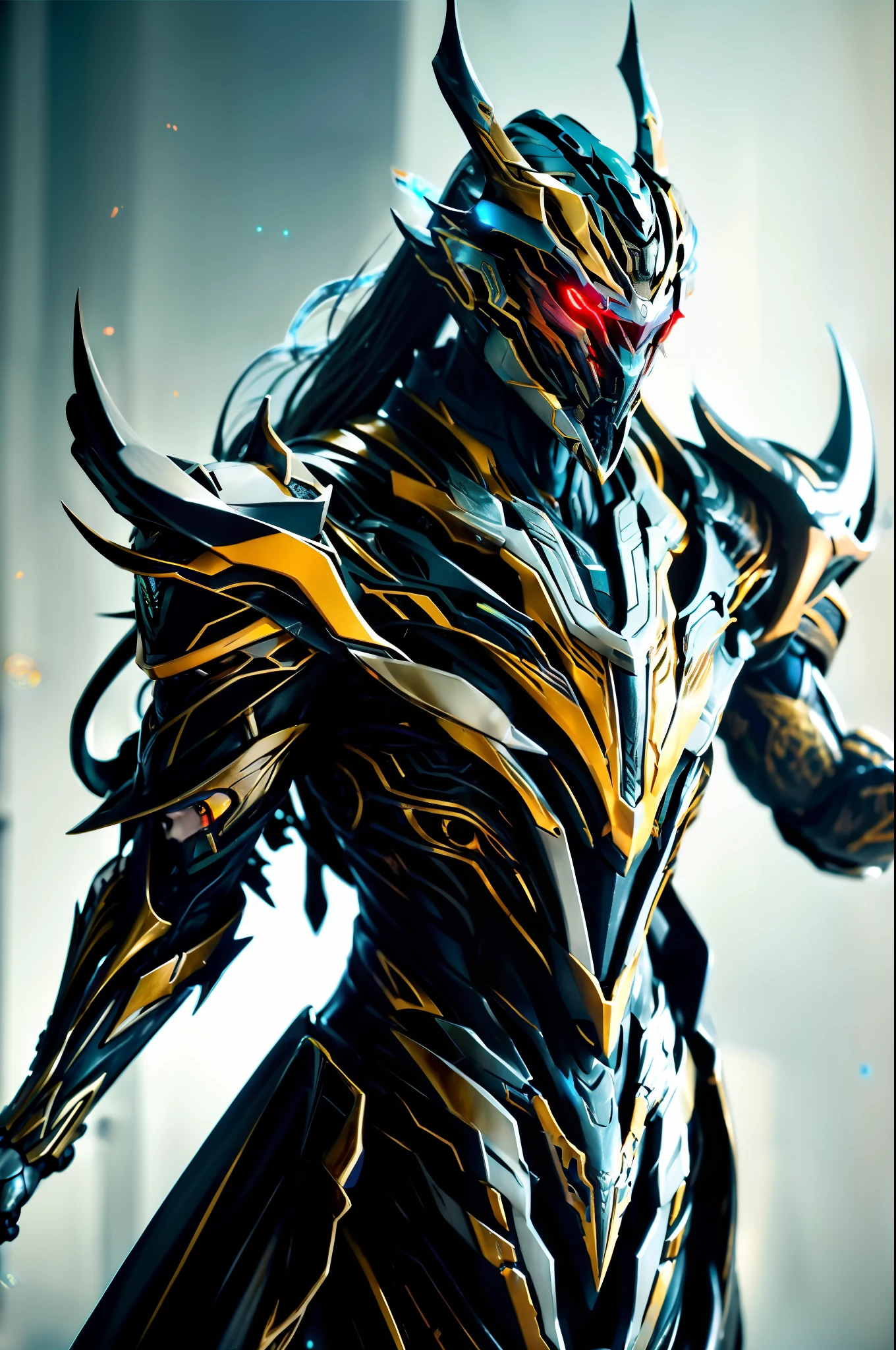 1 japanese, WARFRAME, prime,rhino prime,volt prime,saryn prime dynamic pose, intricate pattern, heavy metal, energy lines, faceless, glowing eyes, long silver hair, wind blown hair, elegant, intense, blood red and black uniform, bloody wings, solo, desert, sunny, bright, claws, dramatic lighting, (masterpiece:1.2), best quality, high resolution, beautiful detailed, extremely detailed, perfect lighting, zhongfenghua, from below, portrait, a god floating on fire [a discovery of a wormhole leads to new worlds|a cursed prince must marry a void], [scifi:fantasy:0.6] cinematic Lighting, detailed background, centered, styled in Michael Bay, insanely detailed, high definition , concept art , digital art , vibrant, (the most beautiful art in the world:1.2),(V0id3nergy:1.3)