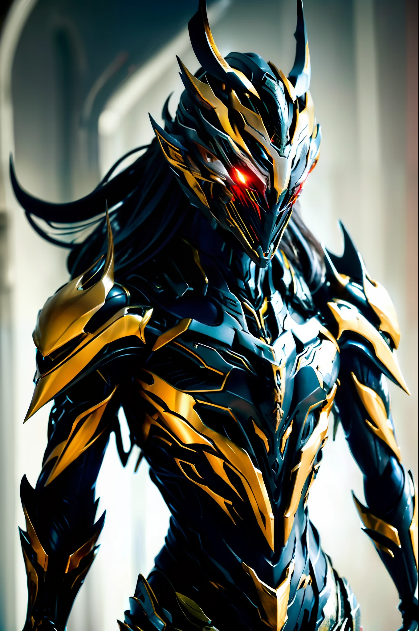 1 japanese, WARFRAME, prime,rhino prime,volt prime,saryn prime dynamic pose, intricate pattern, heavy metal, energy lines, faceless, glowing eyes, long silver hair, wind blown hair, elegant, intense, blood red and black uniform, bloody wings, solo, desert, sunny, bright, claws, dramatic lighting, (masterpiece:1.2), best quality, high resolution, beautiful detailed, extremely detailed, perfect lighting, zhongfenghua, from below, portrait, a god floating on fire [a discovery of a wormhole leads to new worlds|a cursed prince must marry a void], [scifi:fantasy:0.6] cinematic Lighting, detailed background, centered, styled in Michael Bay, insanely detailed, high definition , concept art , digital art , vibrant, (the most beautiful art in the world:1.2),(V0id3nergy:1.3)
