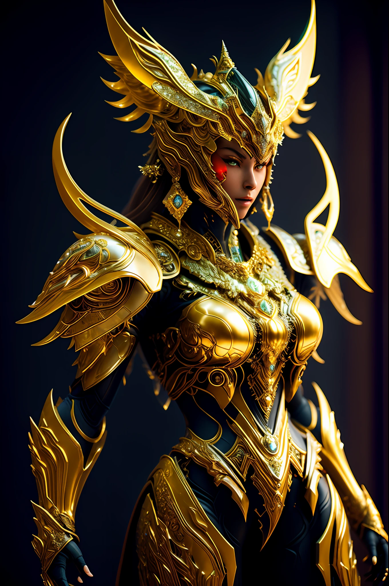 ultra realistic 8k cg, picture-perfect face, flawless, clean, masterpiece, professional artwork, famous artwork, cinematic lighting, cinematic bloom, perfect face, beautiful face, beautiful eyes, ((perfect female body, narrow waist)), red black hair, red eyes, gorgeous queen, royal, divine, goddess, godlike, (royal palace), fantasy, dreamlike, unreal, science fiction, huge breasts, beautiful clothes, lace, lace trim, lace-trimmed legwear, nsfw, breasts out, absurdly long hair, very long hair, (rich:1.4), prestige, luxury, jewelry, diamond, gold, pearl, gem, sapphire, ruby, emerald, intricate detail, delicate pattern, sexy, charming, alluring, seductive, erotic, enchanting, hair ornament, necklace, earrings, bracelet, armlet1 japanese, WARFRAME, prime,rhino prime,volt prime,saryn prime dynamic pose, intricate pattern, heavy metal, energy lines, faceless, glowing eyes, long silver hair, wind blown hair, elegant, intense, blood red and black uniform, bloody wings, solo, desert, sunny, bright, claws, dramatic lighting, (masterpiece:1.2), best quality, high resolution, beautiful detailed, extremely detailed, perfect lighting, zhongfenghua, from below