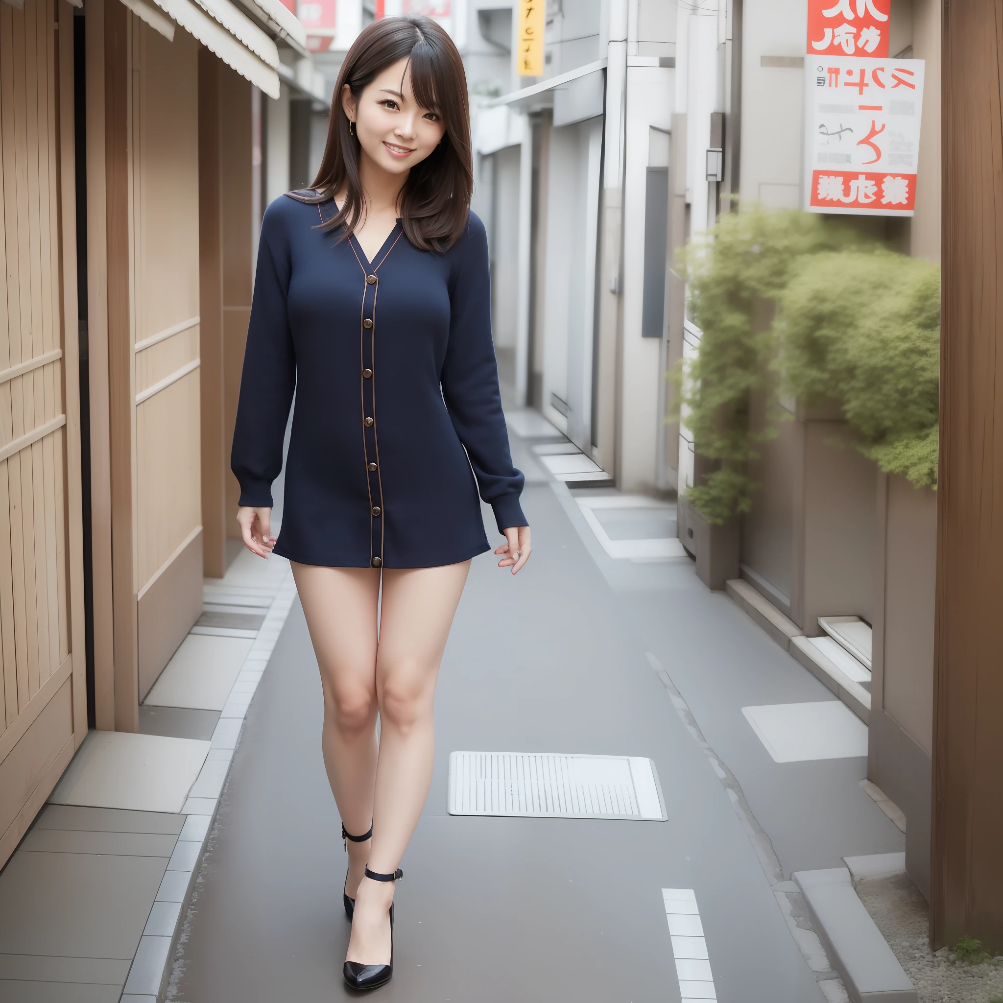 Beauty, woman in her 30s, city, cute, smile, small breasts, beautiful legs, Japan person,