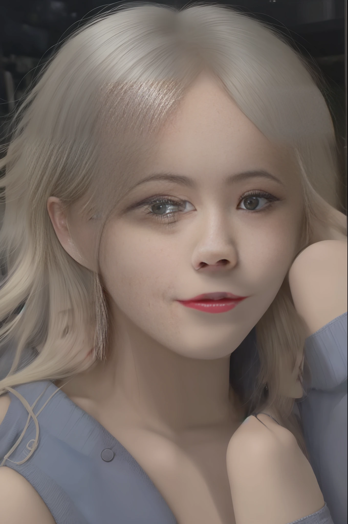 Hyperrealist portrait of female by david hockney and alphonse mucha,fantasy art, photo realistic, dynamic lighting, artstation, poster, volumetric lighting, very detailed faces, 4 k, award winning,, 1girl, in the dark, deep shadow, low key,cowboy shot,(official clothing:1.4) ,long hair,white hair,