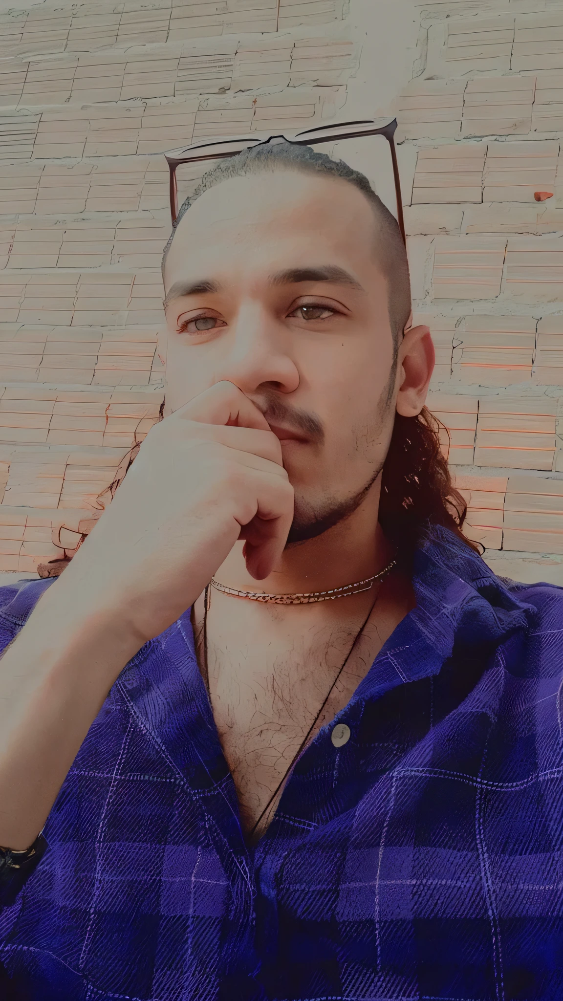 there is a man with a beard and a blue shirt, profile image, very very low quality picture, profile pic, taken in the early 2020s, andres rios, zigor samaniego style, profile photo, victor maristane, low quality photo, caio santos, headshot profile picture, msxotto