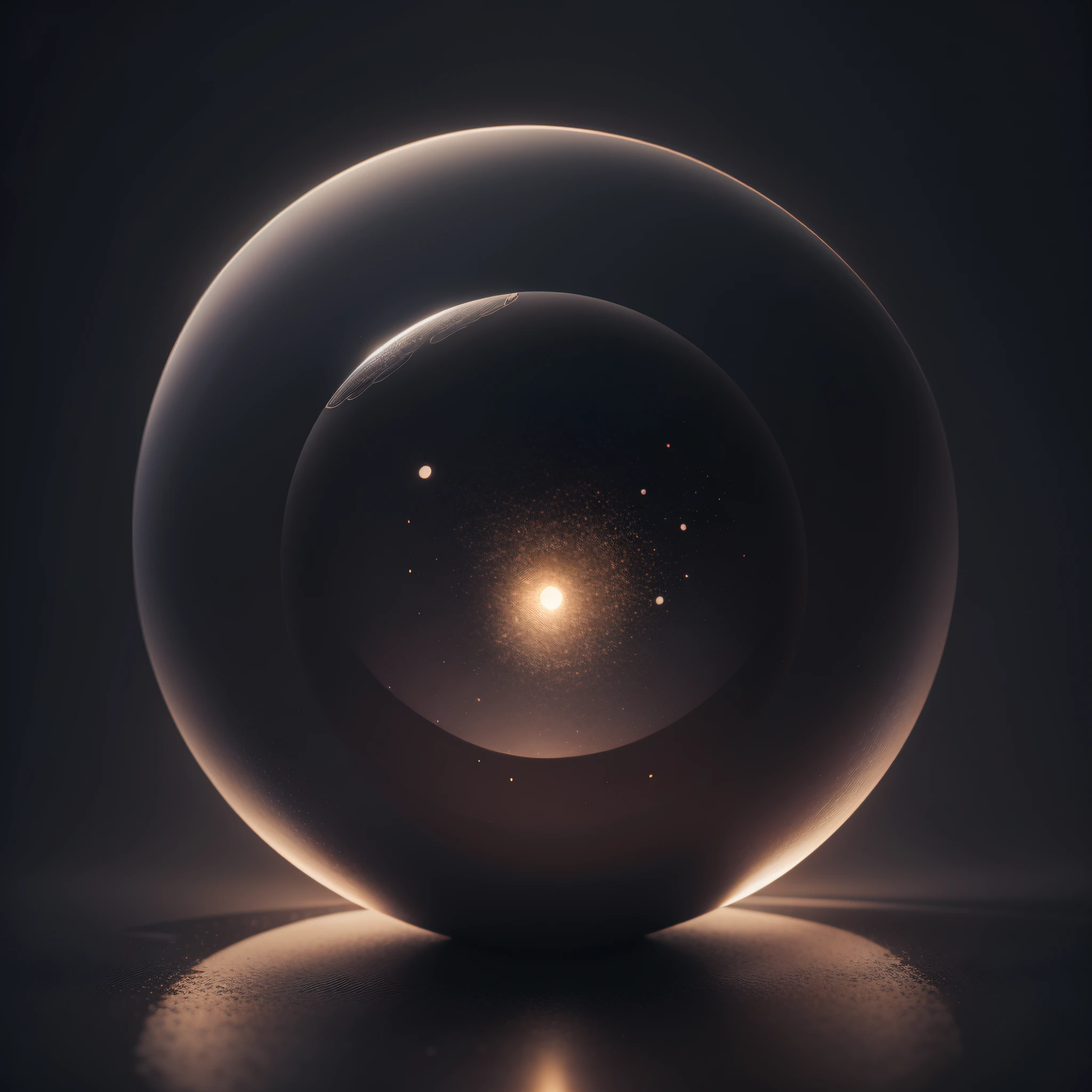 This is a blank clean glass round sphere on a pure black background,(((masterpiece))), best quality, light tracing, glitter, super realistic CG unity 8k wallpaper, close-up
