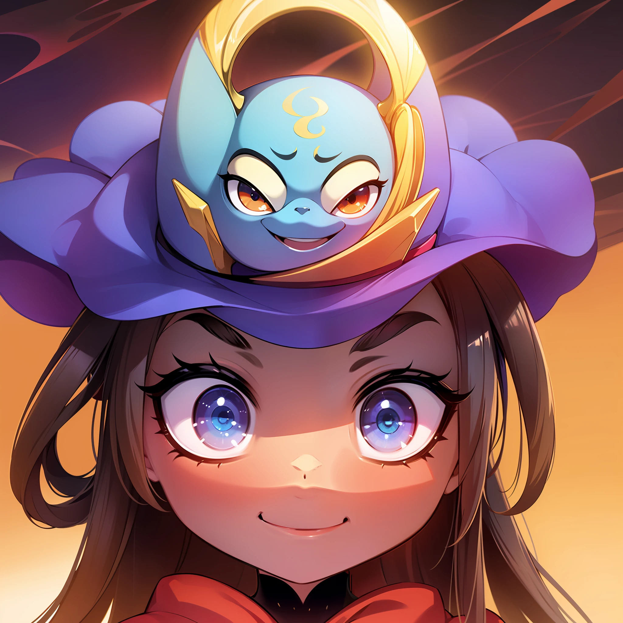 AVAKuma, Original Character, {perfect face}, (colourful:1.1), {perfect eyes}, atmospheric lighting, golden hour, shadows, colorful background, masterpiece, trending on artstation, 4K)