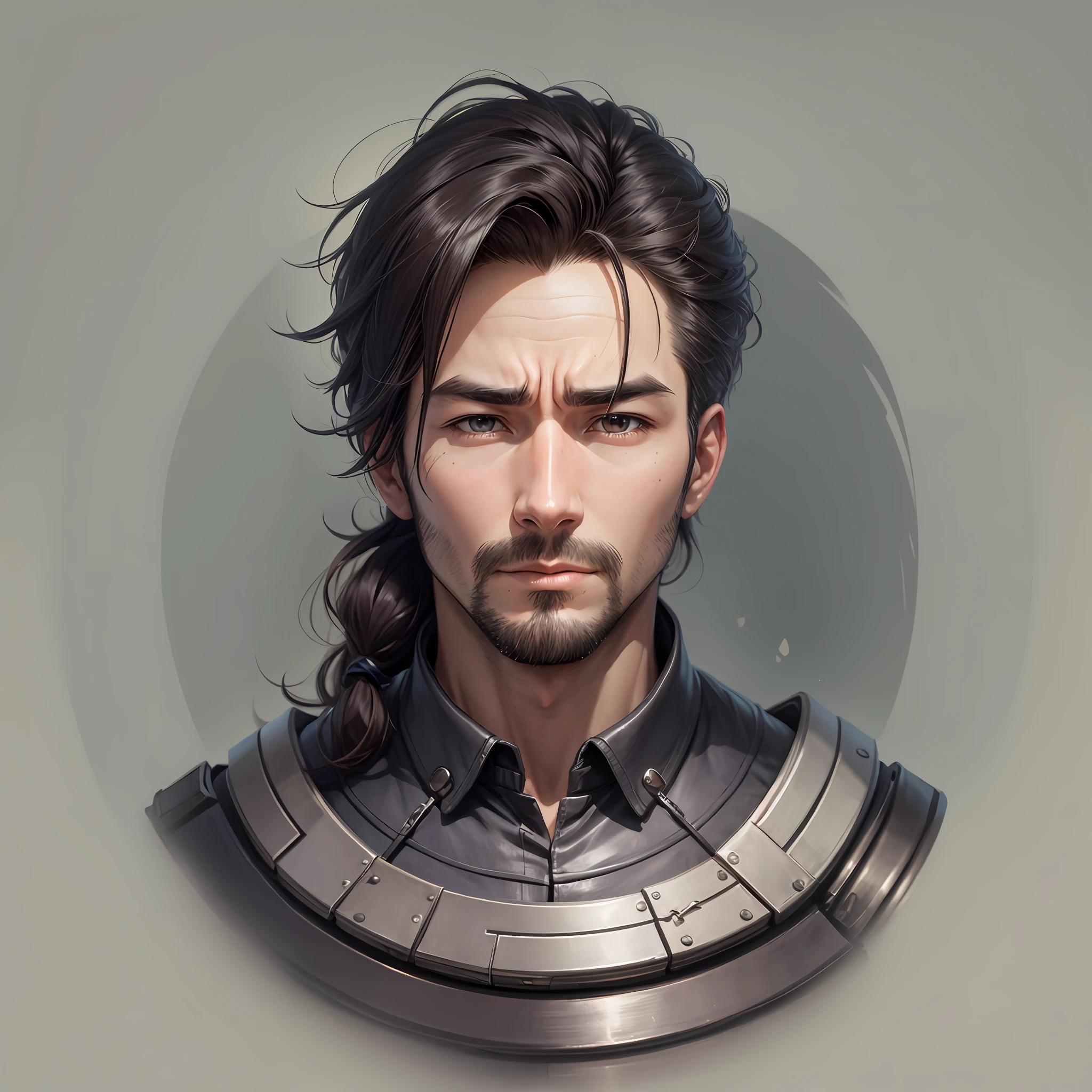 Male character, 35 years old, sympathetic face