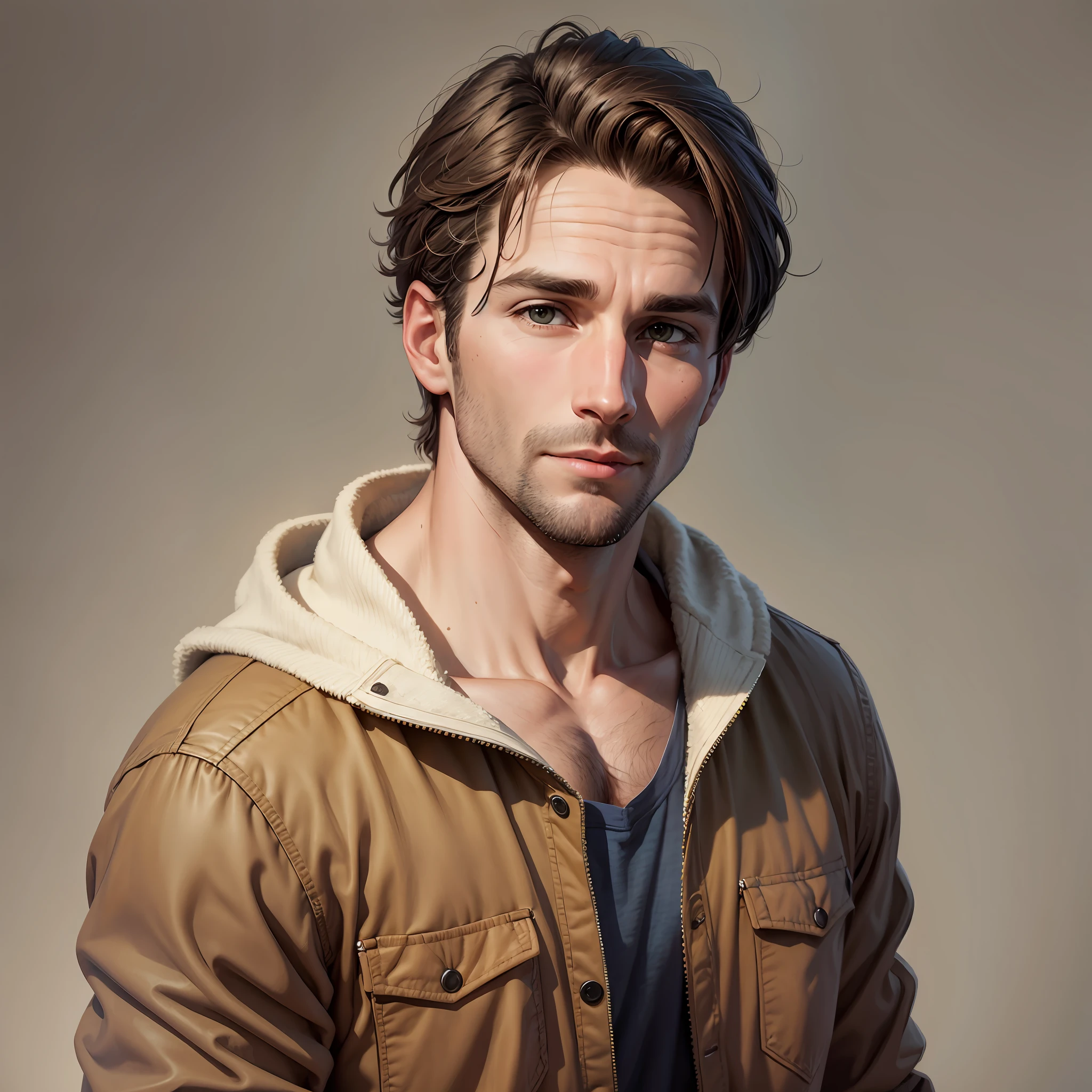 American male character, 32 years old, friendly face, normal clothes --auto --s2