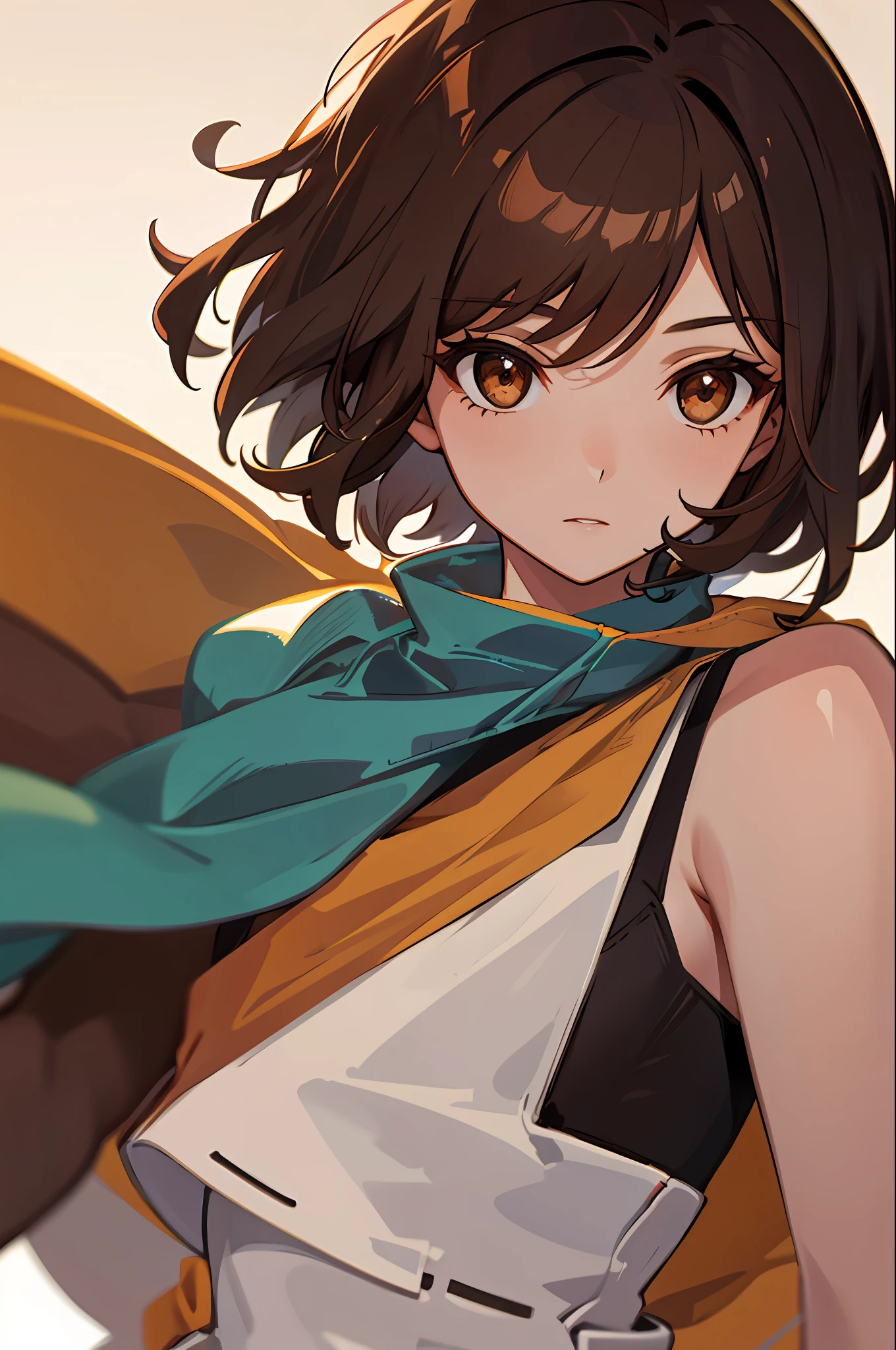 1girl,cetus,coda,short hair,brown hair,brown eyes