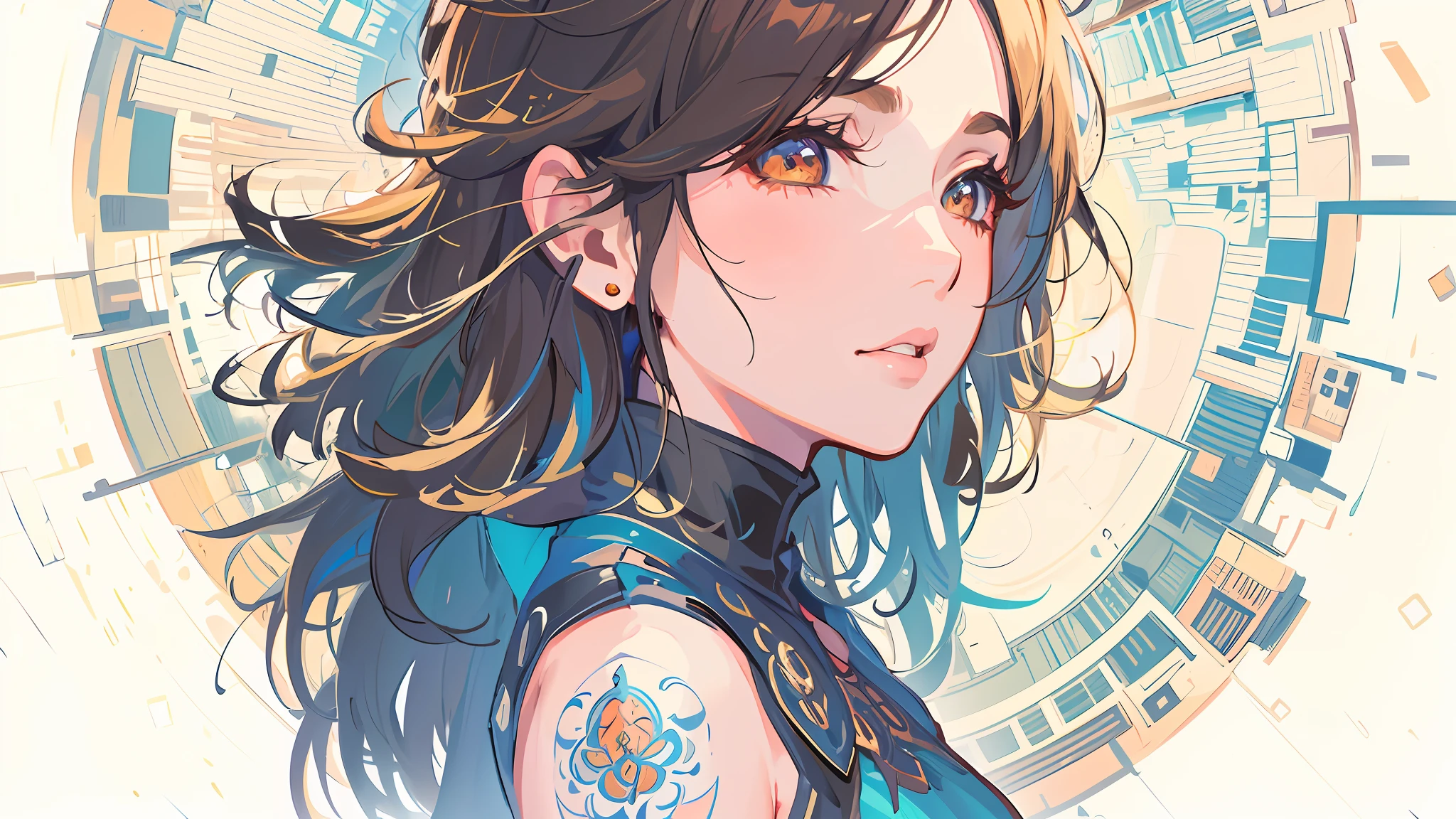 1 girl, serene expression, mesmerizing eyes, short, brown and straight hair, flowing dress, balanced posture, porcelain skin, subtle blush, golden hour, (rim lighting): 1.2, warm tones, sun reflection, soft shadows, vibrant colors, pictorial effect, dreamy atmosphere ultra detailed BREAK, official art, 8k unit wallpaper, zentangle, mandala, Guweiz style art, Guweiz, beautiful character painting, Guweiz in Artstation Pixiv, Guweiz in Pixiv ArtStation, stunning anime face portrait, beautiful digital art, digital anime art, Guweiz masterpiece, multiple poses and expressions, different points of view, brown hair, short hair, Asian girl, brown eyes, black boots, (best quality), (masterpiece), magical photography, dramatic lighting, photographic realism, ultra-detailed, intimate portrait composition, Leica 50mm, f1. 4.8k uhd, dslr, aesthetics, 64k, high definition, 8k, best lighting, best shadow, ultra-HD, highres, sharp focus, ikmaru's, style, complicated background, cinematic lighting, ((landscape view)), 4k unit, (best lighting), ((cinematic lighting)), ((2d art)), 2d style, anime style --auto --s2