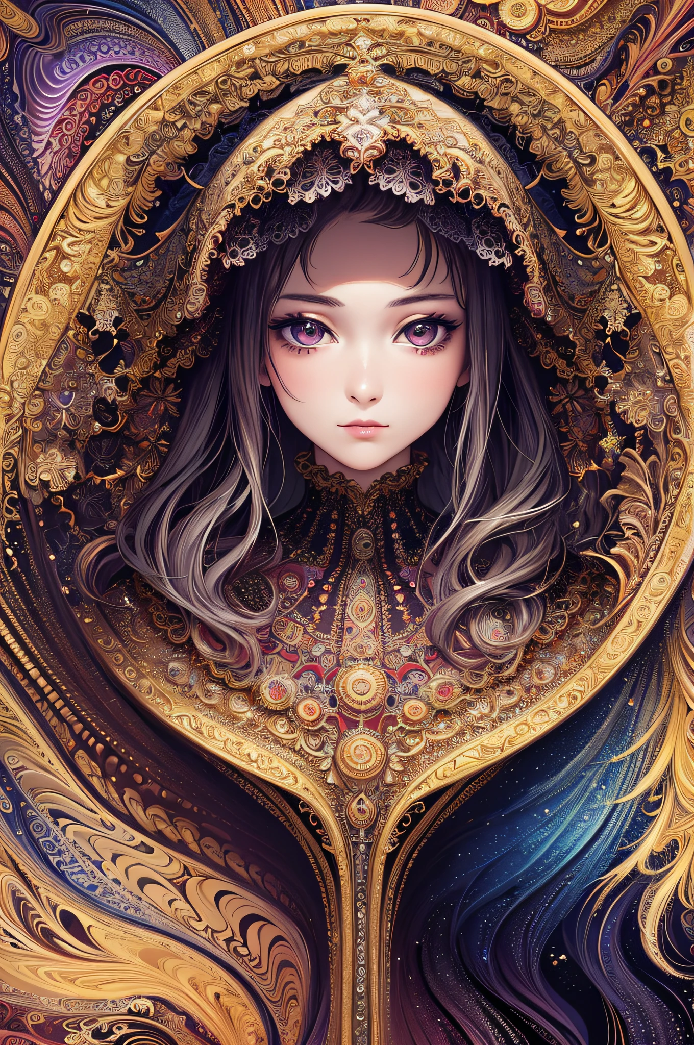 (masterpiece, top quality, best quality, official art, beautiful and aesthetic:1.2), (1girl), extreme detailed,(fractal art:1.3),colorful,highest detailed