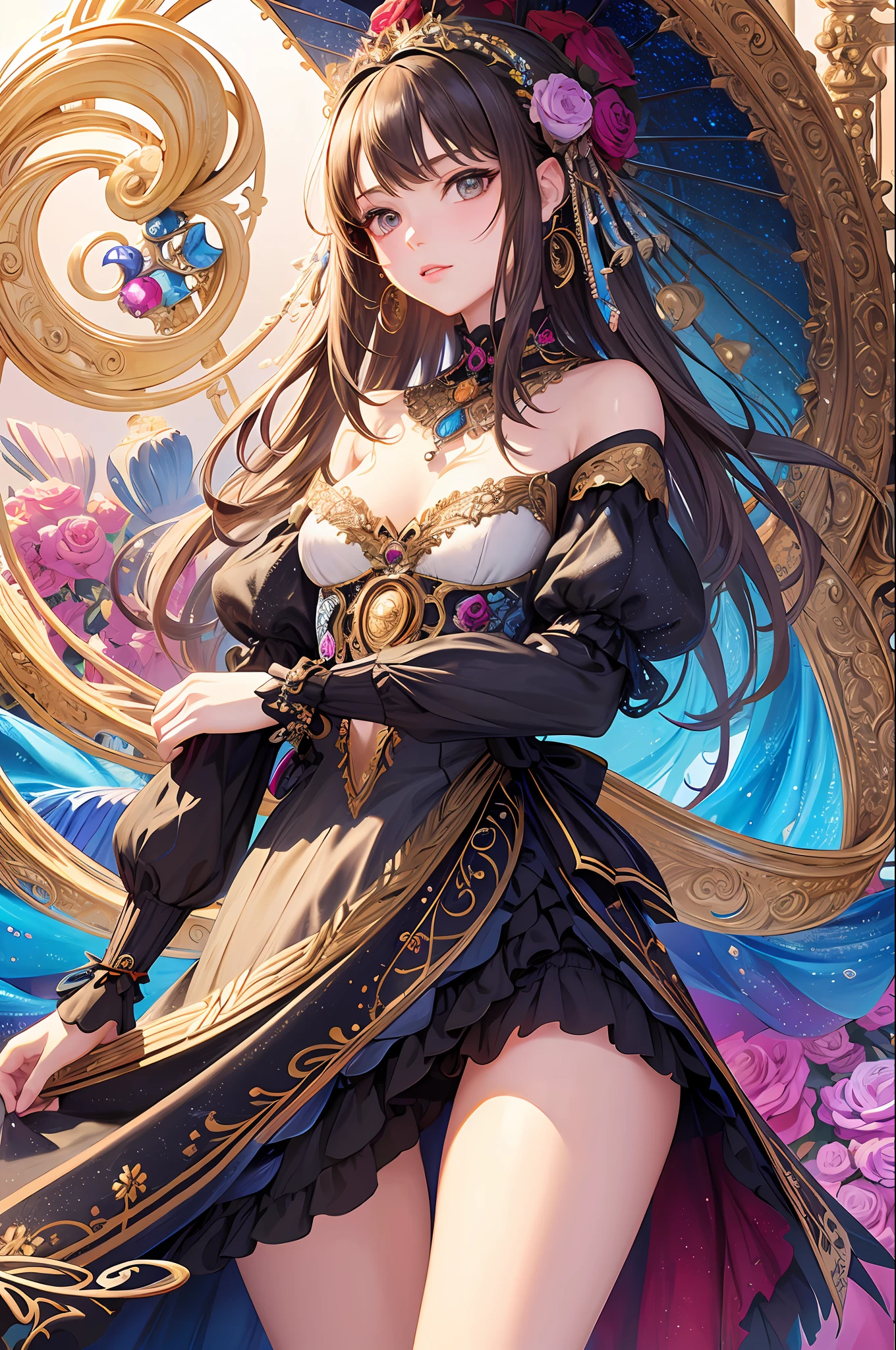 (Masterpiece, Top Quality, Best Quality, Official Art, Beauty and Aesthetics: 1.2), (1girl), Extreme Detail, (Fractal Art: 1.3), Colorful, Most Detailed, Toothless
