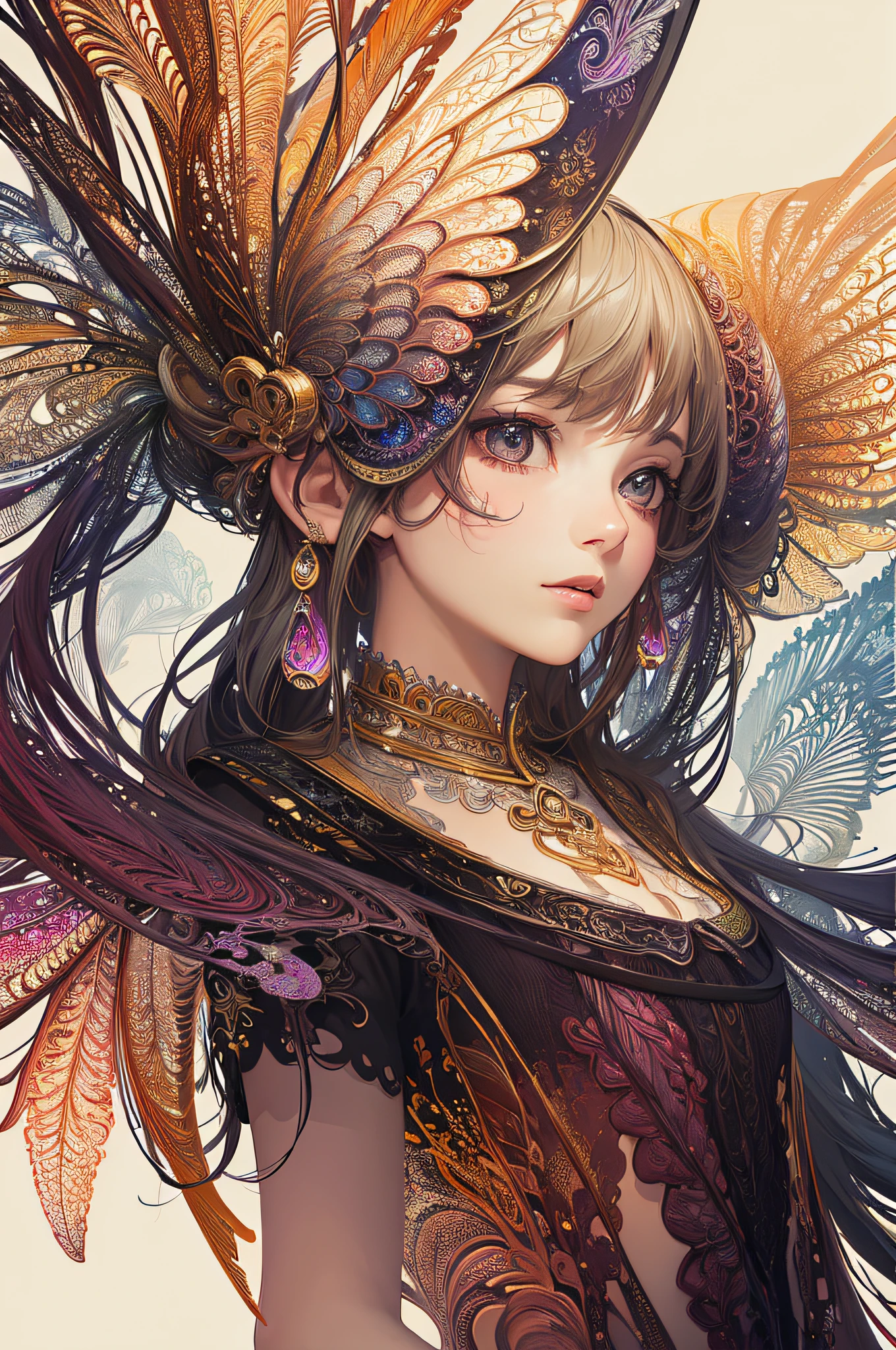 (masterpiece, top quality, best quality, official art, beautiful and aesthetic:1.2), (1girl), extreme detailed,(fractal art:1.3),colorful,highest detailed