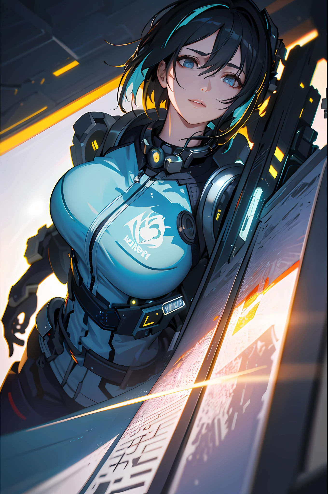 ((Best quality)), ((masterpiece)), (detailed:1.4), 3D, an image of a beautiful cyberpunk female,HDR (High Dynamic Range),Ray Tracing,NVIDIA RTX,Super-Resolution,Unreal 5,Subsurface scattering,PBR Texturing,Post-processing,Anisotropic Filtering,Depth-of-field,Maximum clarity and sharpness,Multi-layered textures,Albedo and Specular maps,Surface shading,Accurate simulation of light-material interaction,Perfect proportions,Octane Render,Two-tone lighting,Wide aperture,Low ISO,White balance,Rule of thirds,8K RAW,