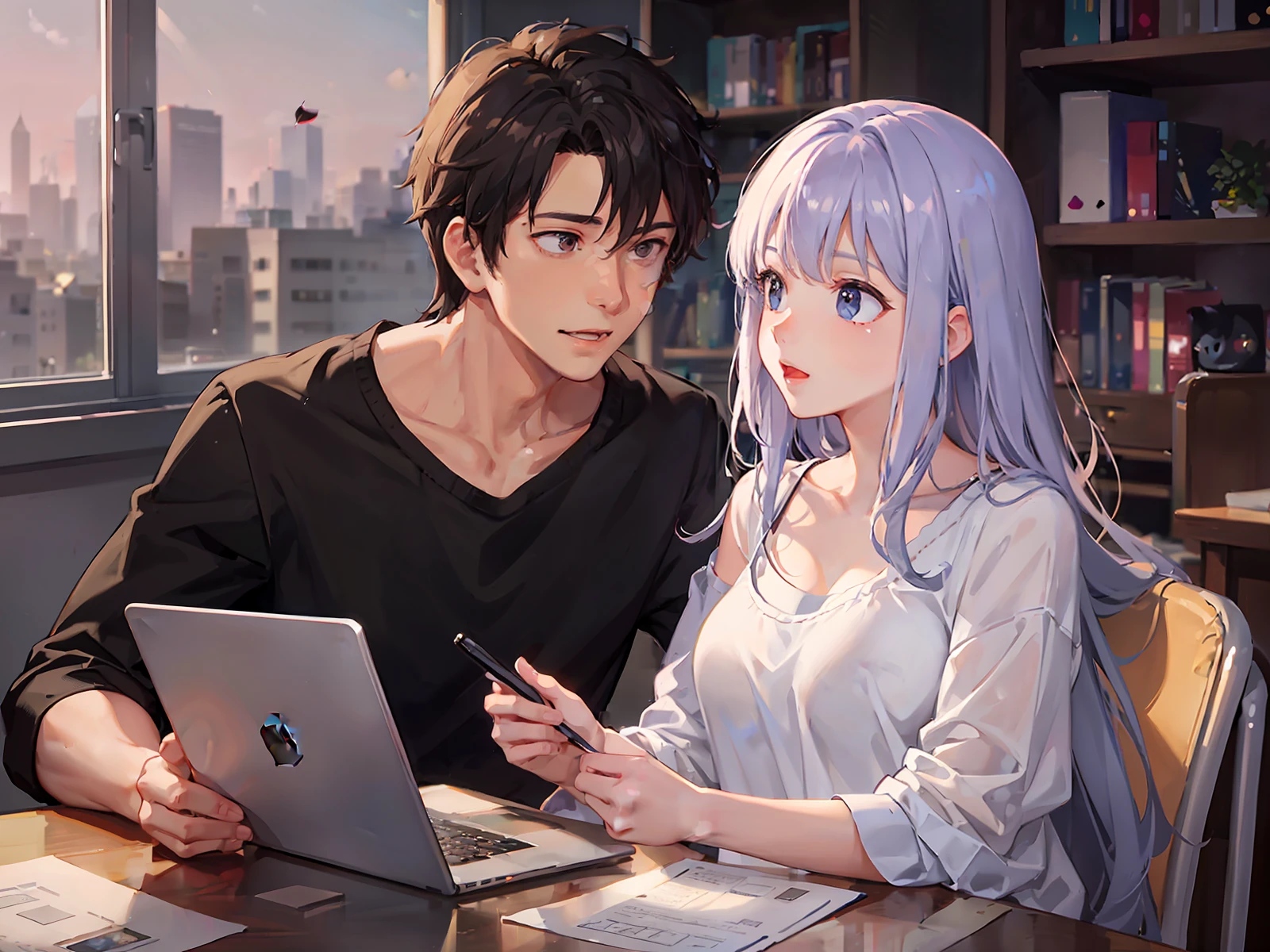 you're studying software engineering in high school and you find the love of your life there. She's in the same class as you and you spend all your time together, you love her more than anything else. You're both romantics and your life feels like an amazing movie. --auto --s2