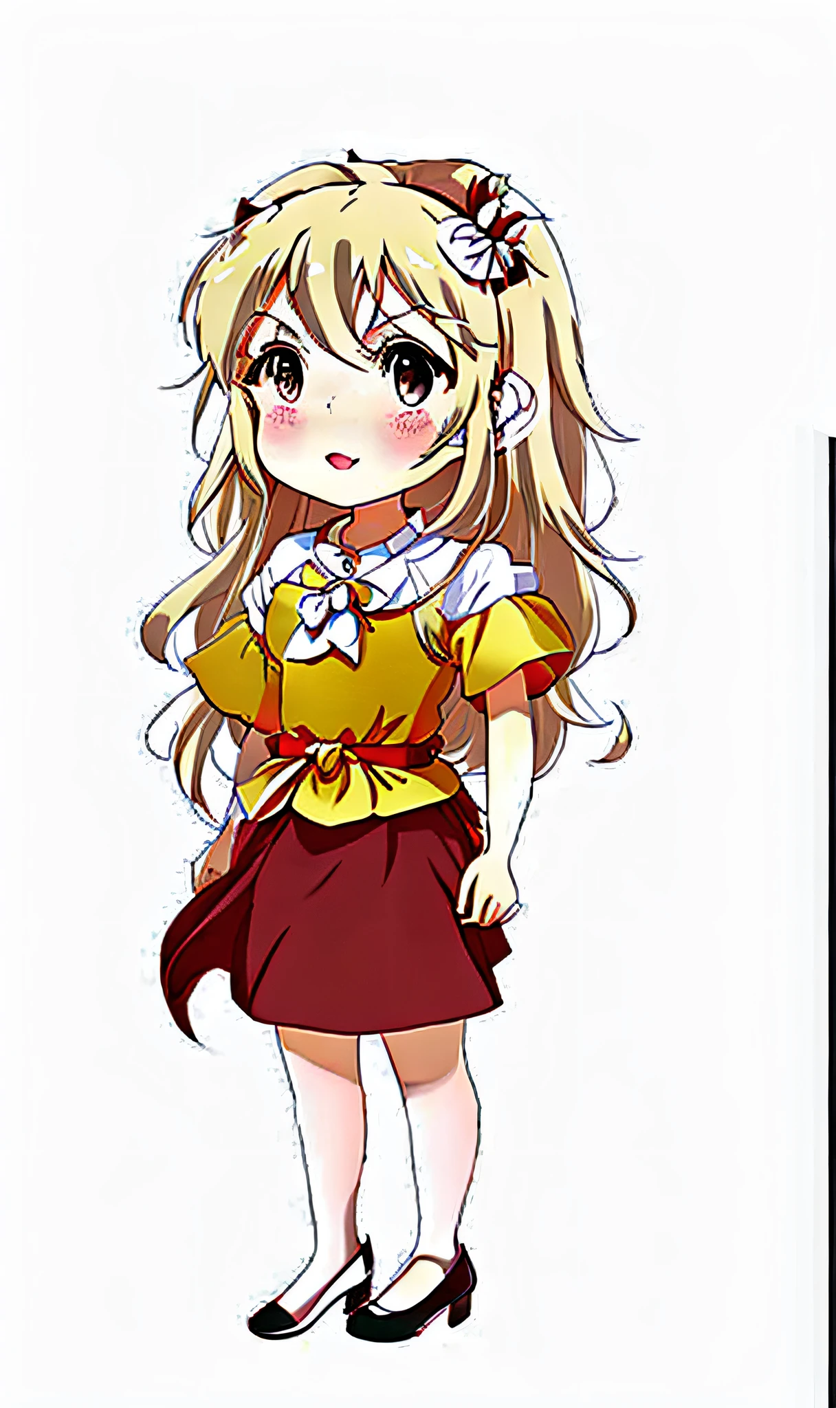 A woman in a red dress, in a dress, full body picture, small curved loliime style character, anime girl with long hair and black hair, cute anime gaifu in beautiful clothes, anime character, anime girl named Lucy, anime woman, female anime character, as an anime character, anime moe art style, Anya of the spy X family