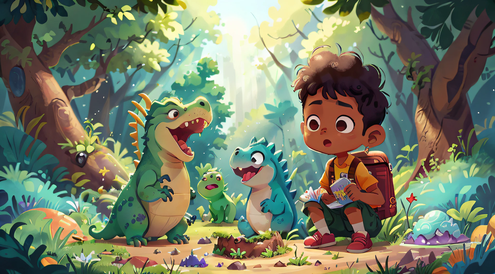 Put dinosaurs