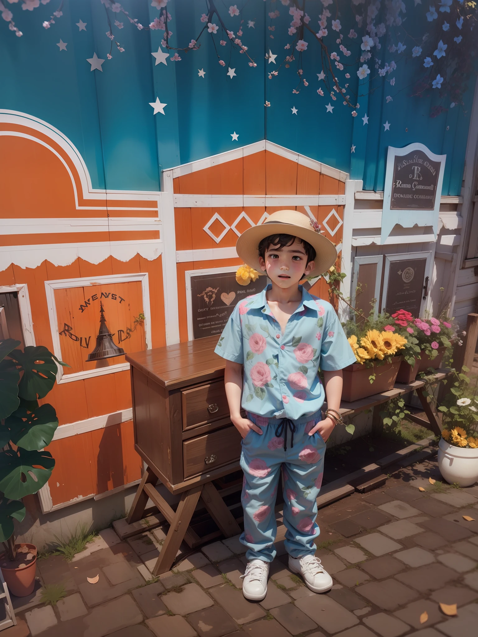 A boy in June party clothes (( swidden))