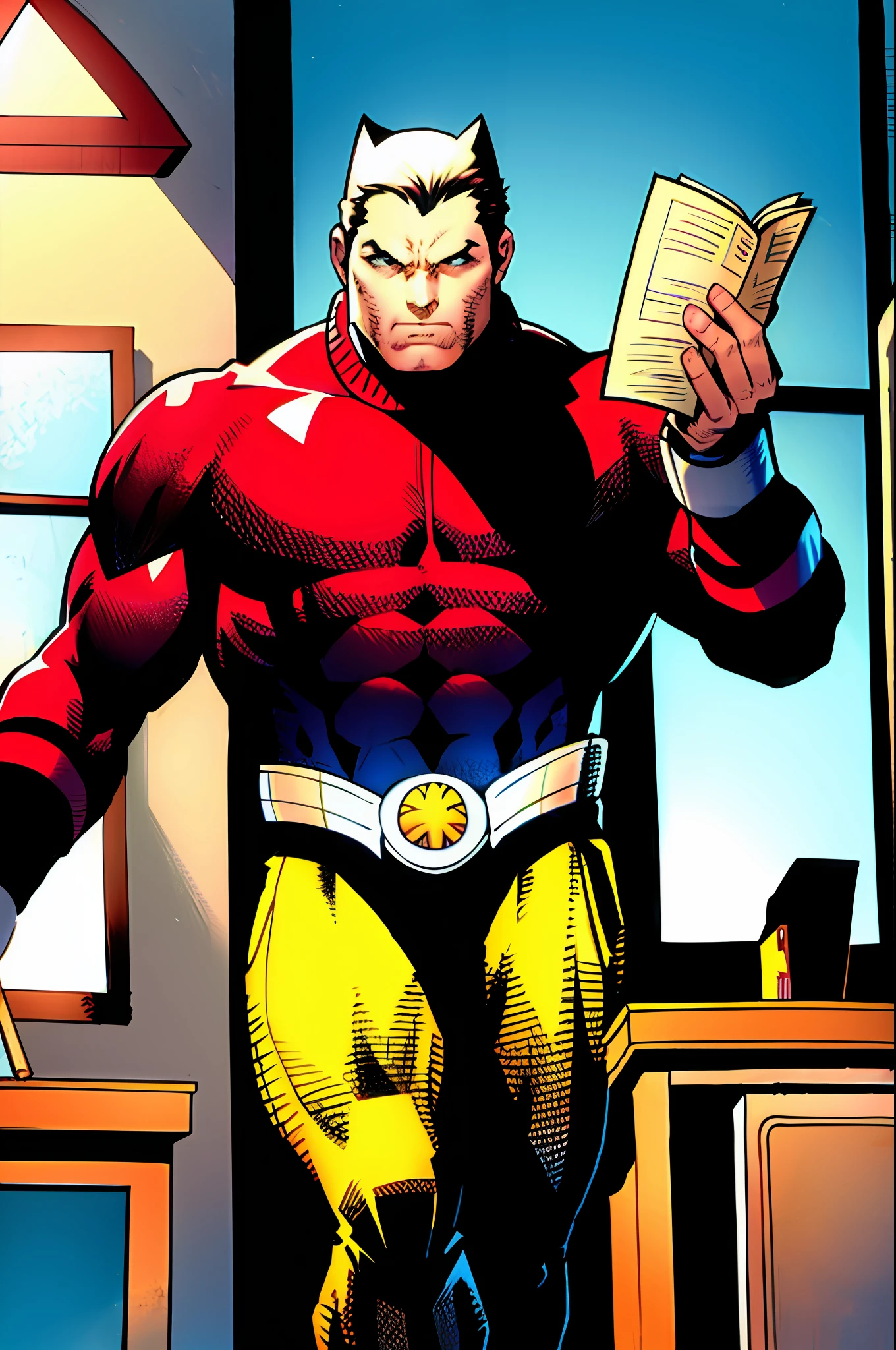 jim lee,
man studying
, ((masterpiece))