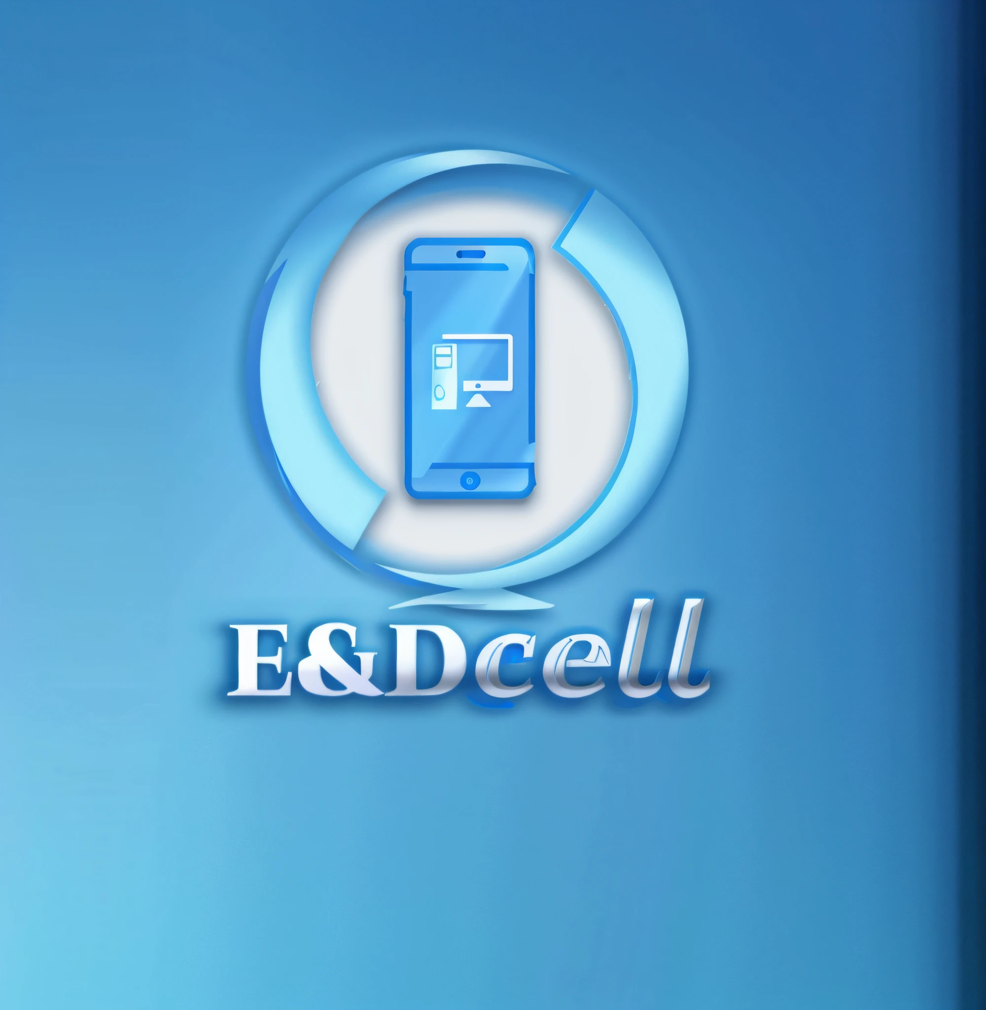a closeup of a blue cell phone with a blue circle around it, blue shaded e&dcell, full device, blue logo, logo, cel illustration, essence, # and 4 and 6 2 0, profile picture, new design, edm, portable, mobile, cel animation, business logo, matte white wallpaper, by Carl Eytel, et, cell phone, DC, charged, auto embossed, UHD