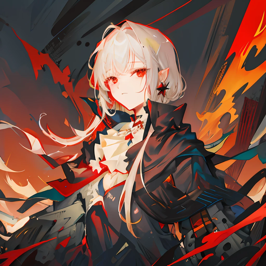 Three-star scarecrow, stay in the country, full of details, scarlet moon, full of stars, blood sickle, vicissitudes of cheeks, immortal will, red eyes, a mecha, nothing but handsome