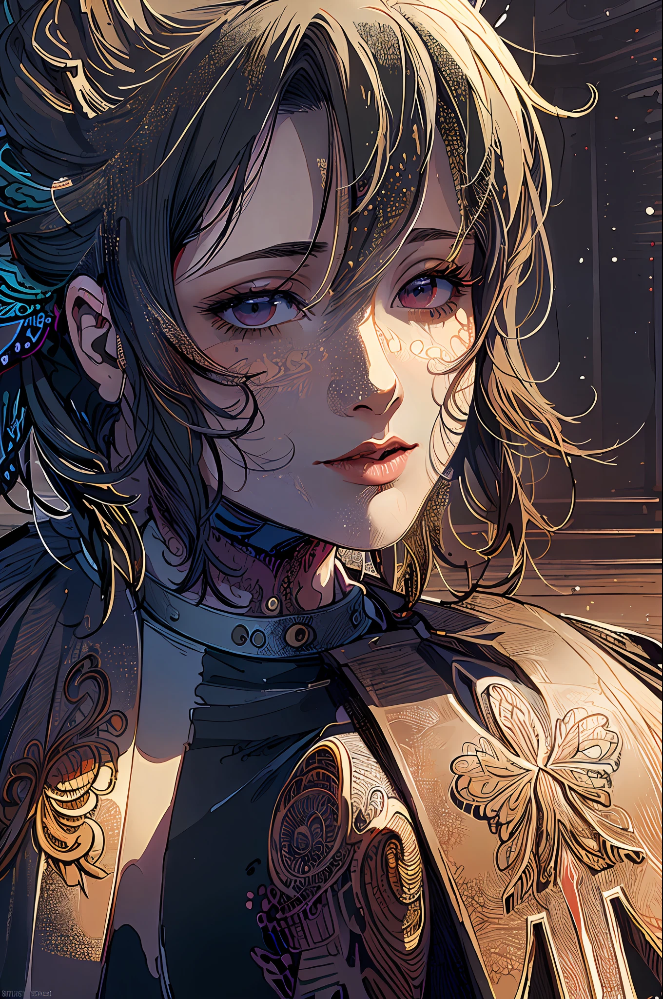 (masterpiece, top quality, best quality, official art, beautiful and aesthetic:1.2), (1girl), extreme detailed,(fractal art:1.3),colorful,highest detailed