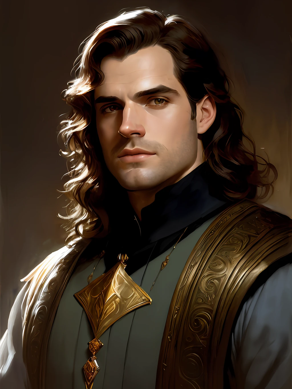 (Masterpiece) Henry Cavill as an insanely handsome middle- man, red skin, black short messy hair, hazel eyes, perfect face, extremely handsome man, big Greek nose, nice lips, biblical, gospel, digital painting, watercolor painting oil, painterly, by Jeremy Lipking, by Antonio J. Manzanedo, Alphonse Mucha, Fuller Graves, Bartolome Esteban Murillo, JC Leyendecker, Craig Mullins, Peter Paul Rubens Detailed Painting, CGSetivity, ArtStation HD, High Detail, Photorealism, Concept Art, ArtStation HD, official art, trend in the artstation, 8k.