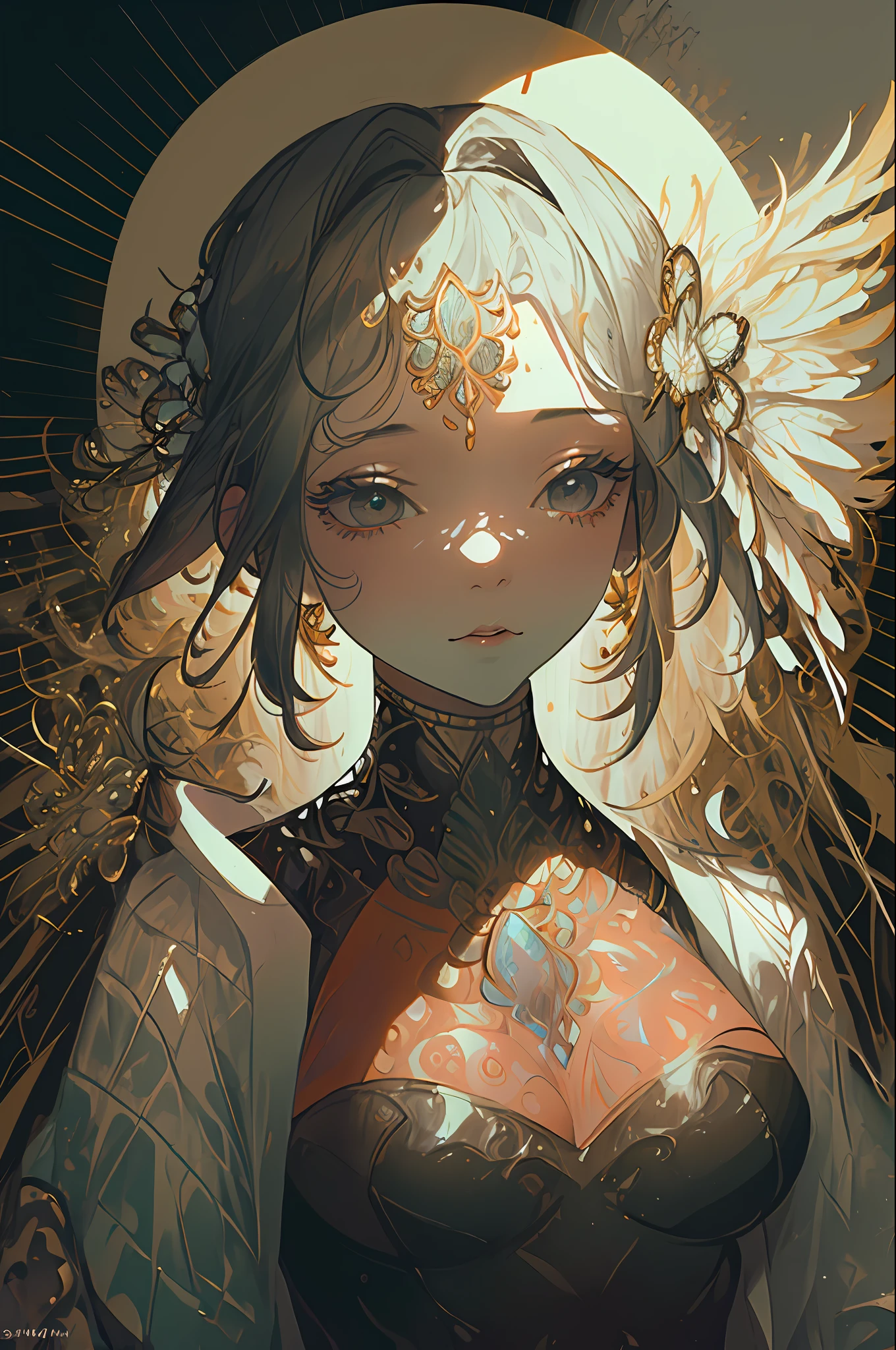 (masterpiece, top quality, best quality, official art, beautiful and aesthetic:1.2), (1girl), extreme detailed,(fractal art:1.3),colorful,highest detailed
