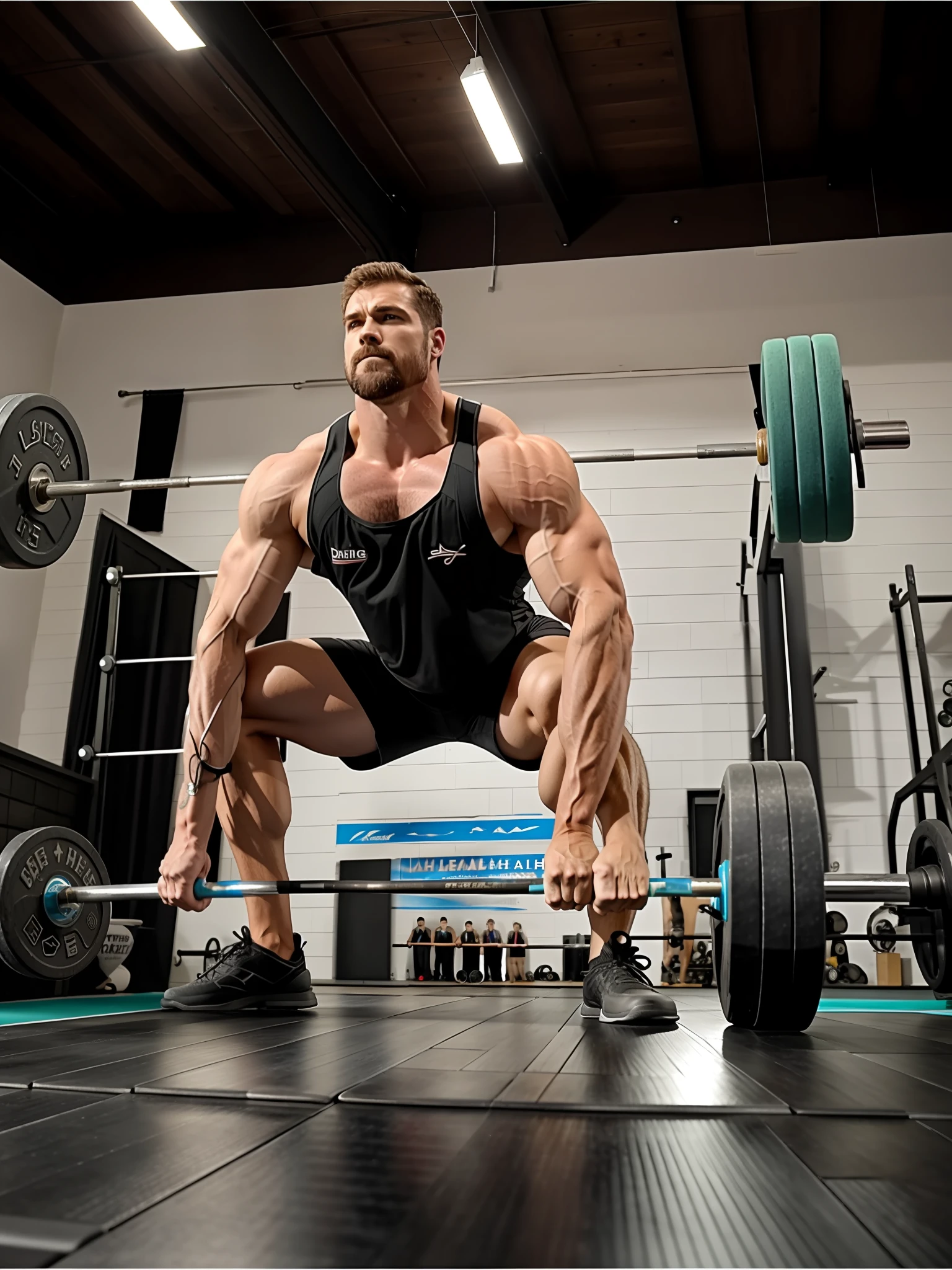 Death doing deadlift with 6 washers on each side