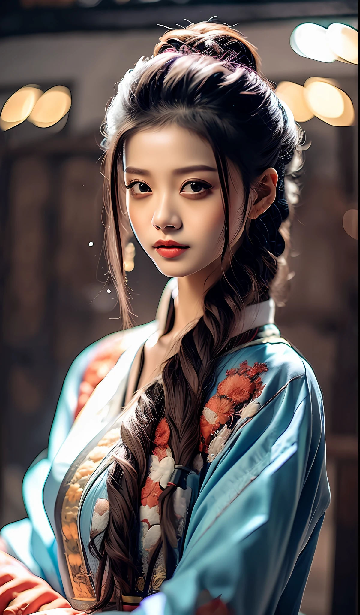 best quality, masterpiece, highres, wuxia 1girl, china dress, super Beautiful face, super beautiful eye, super beautiful hair