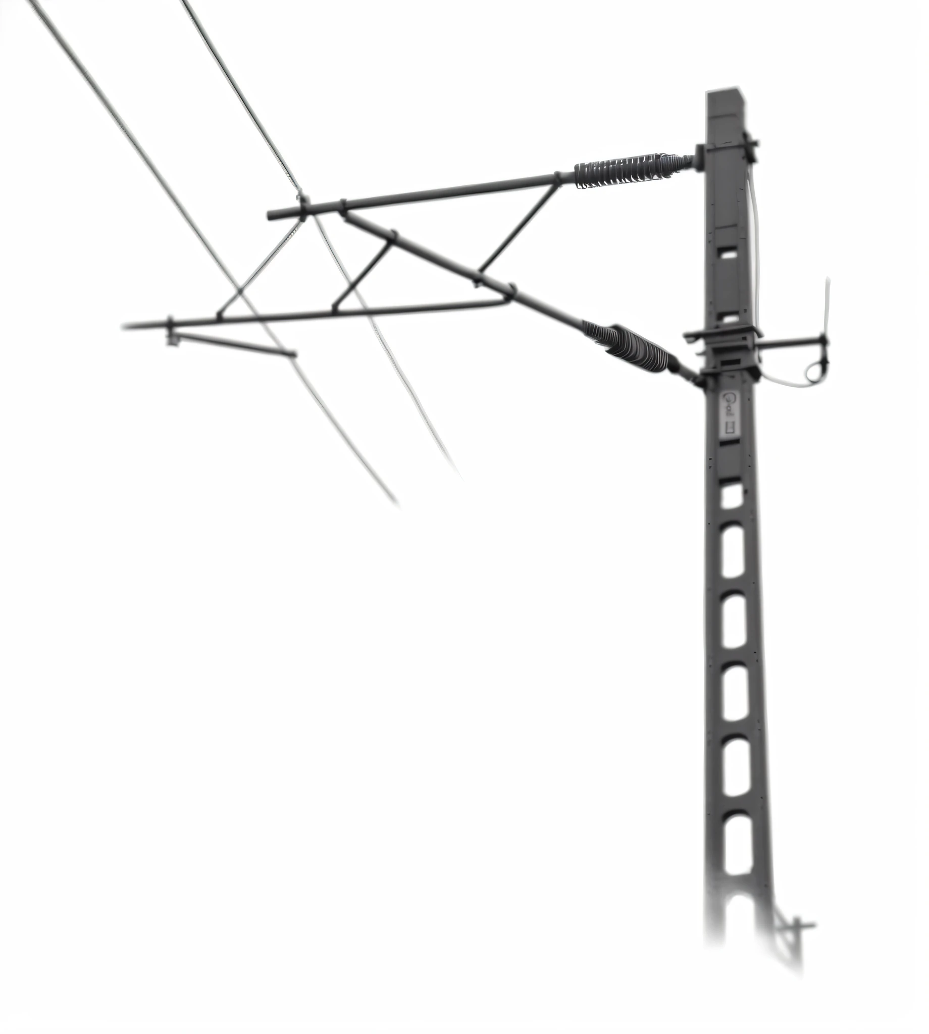 Overhead wire, photo shows a large single wire, cable, interesting composition, hanging cable, tangled overhead wire, wire in the background, connecting wire, connecting wire, floating power cable, wire hanging above the street, wire connection, electric arch, connecting slot wire, power cord