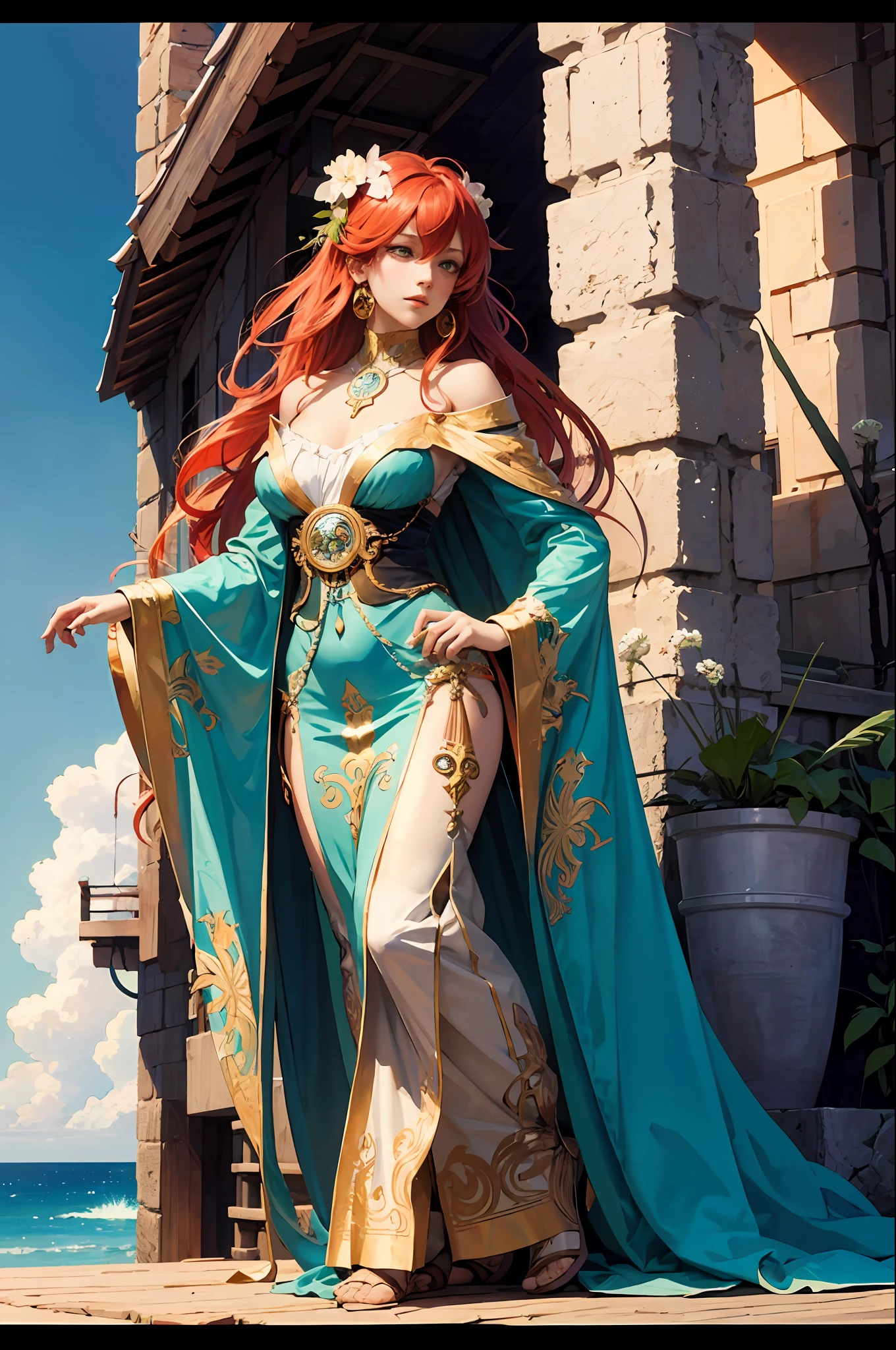 (Alphonse Mucha: 1.4), facial portrait of a European beauty, dance, long hair, red and green gradient hair flower decoration, (few clothes: 2), (detail + intricate detail: 1.2), 4K, abstract art, body is proportional, line art, side face, color, Fibonacci, Mucha style, Nami from Eiichiro Oda by One Piece, illustration, glitch
art, digital noise, Deep and charming eyes, superdetails