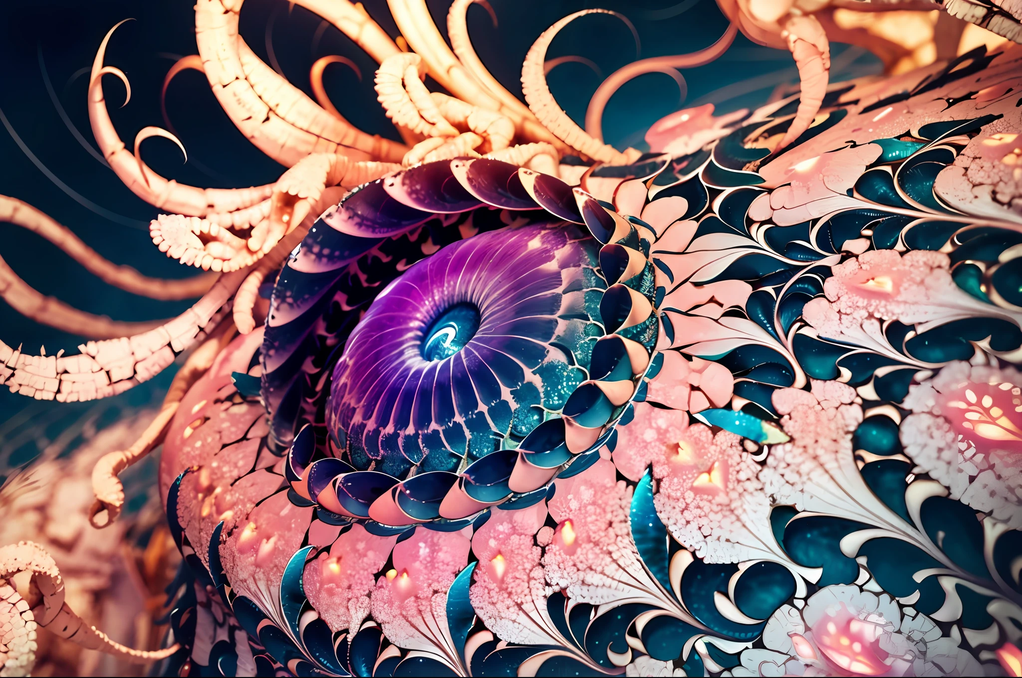 3D fractal, intricated details, nice colors