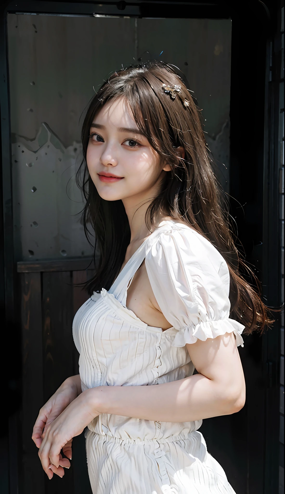 (RAW photos, highest quality), (realistic, photorealistic: 1.3), highest quality, masterpiece, very delicate and beautiful, highly detailed, CG, unity, 2K wallpaper, wonderful, beautiful to detail, masterpiece, light smile, highest quality, highly detailed CG Unity 8k wallpaper,