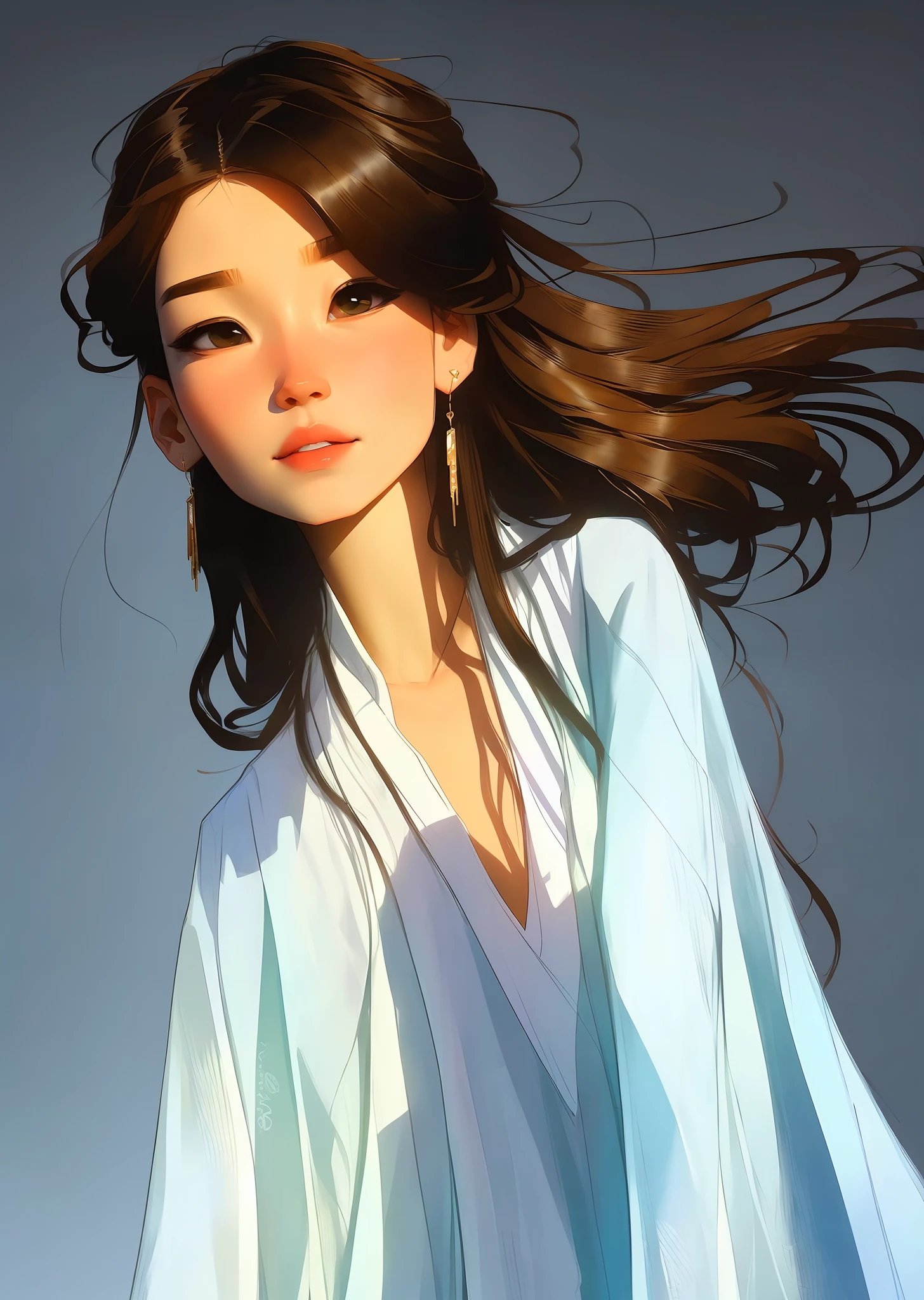 ((full body)), samdoesarts style award winning full body portrait of a beautiful woman, ((perfect feminine face)),((Ancient Chinese Clothes)), ((Peking Opera costumes)), (Long sleeves) Gazebo, Complex, (Beautiful Detail Eyes),((Hairpins, twisted hair)), (Sunlight), shaded flat illustration, digital art, trending on artstation, highly detailed, fine detail, intricate, art by artgerm and rutkowski and alphonse mucha,