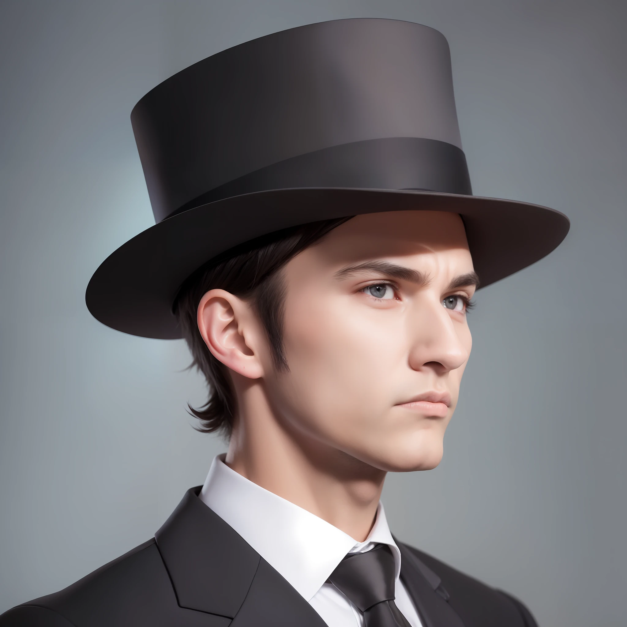 Arafed man in a suit and tie posing for a photo, looking confused, wearing a top hat, Vitalik Buterin, skeptical expression, thin young man, confused facial expression, thoughtful expression, headshot profile picture, serious focused look, Carson Ellis, serious and stern expression, worried expression, good looking hard face, human looking blank forward, confused expression