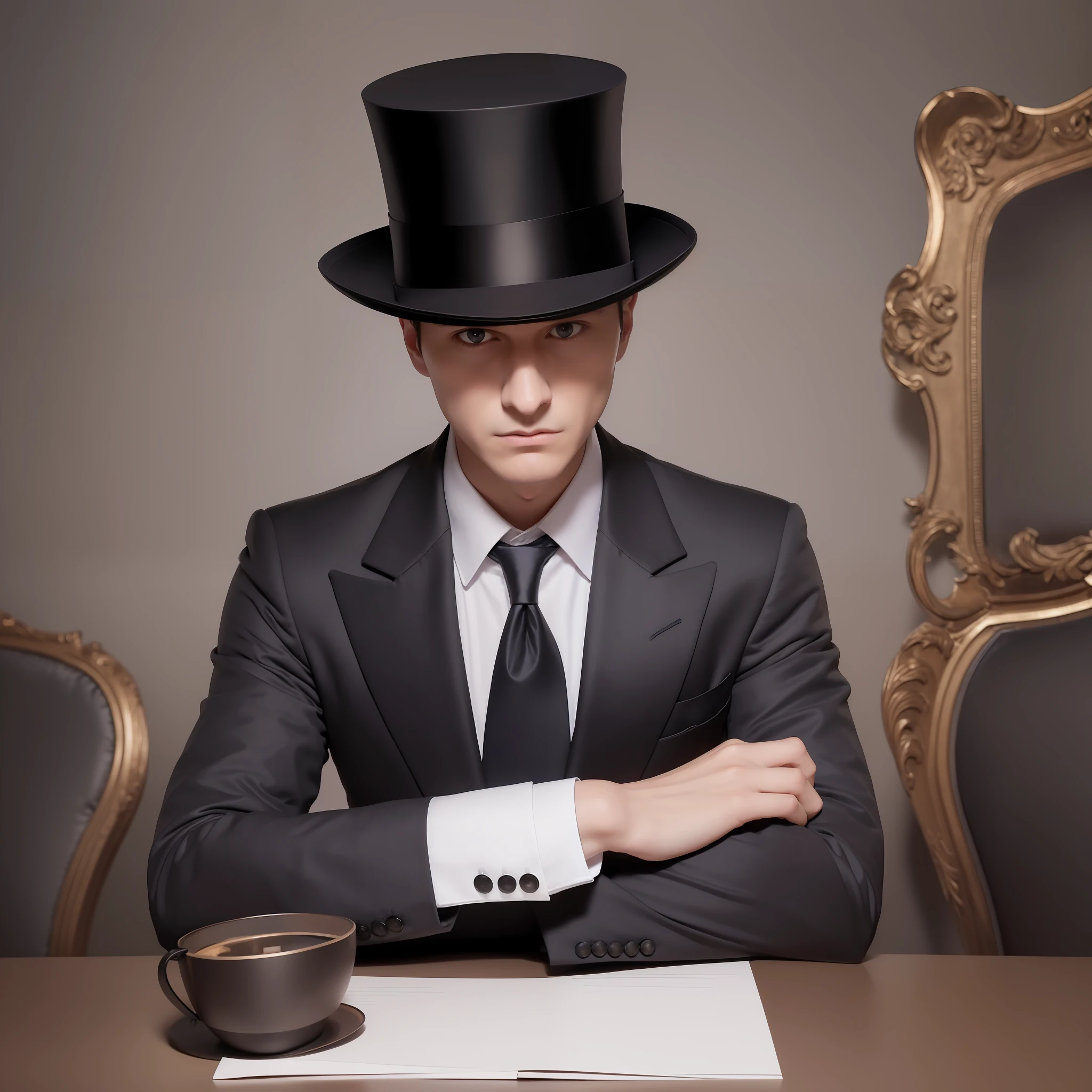 Arafed man in a suit and tie posing for a photo, looking confused, wearing a top hat, Vitalik Buterin, skeptical expression, thin young man, confused facial expression, thoughtful expression, headshot profile picture, serious focused look, Carson Ellis, serious and stern expression, worried expression, good looking hard face, human looking blank forward, confused expression