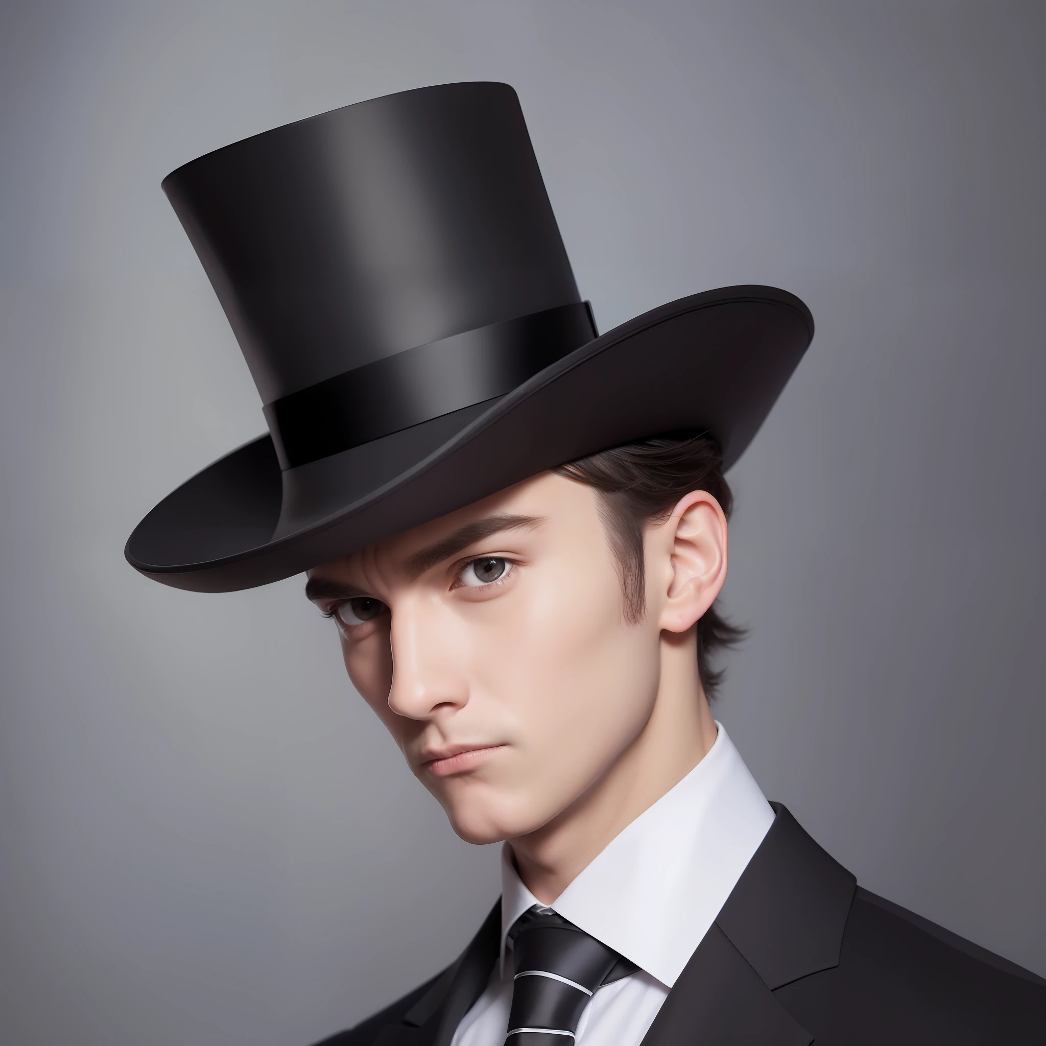 Arafed man in a suit and tie posing for a photo, looking confused, wearing a top hat, Vitalik Buterin, skeptical expression, thin young man, confused facial expression, thoughtful expression, headshot profile picture, serious focused look, Carson Ellis, serious and stern expression, worried expression, good looking hard face, human looking blank forward, confused expression