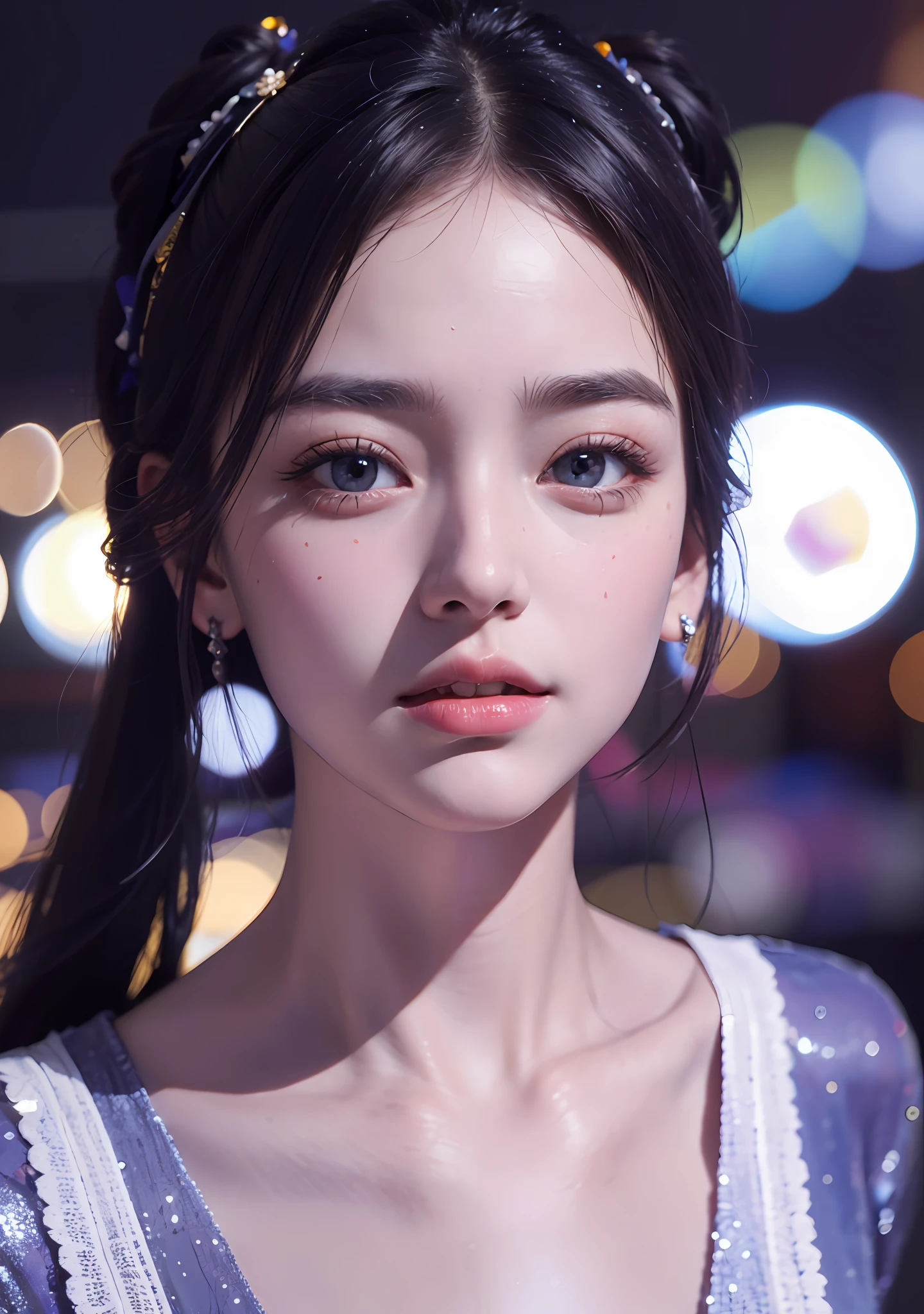 Best Quality, Masterpiece, Ultra High Resolution, (Realistic: 1.4), Original Photo, Side Light, Fine Beautiful Eyes: 1.2, Masterpiece* Portrait, Realism, Genshin, 1 Girl, Ultra Detailed