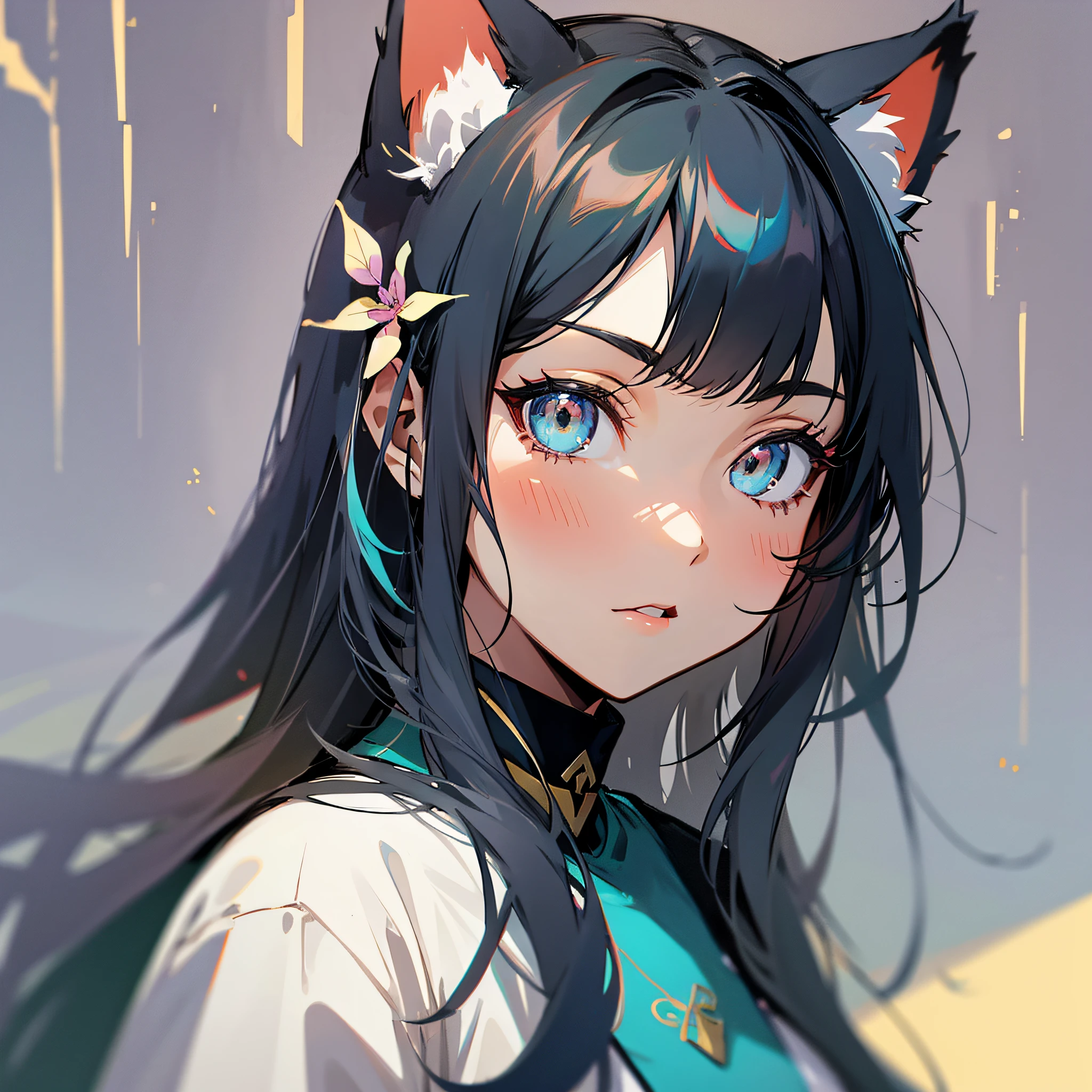 Anime, cat lady, gentle, different eyes, avatar --auto --s2