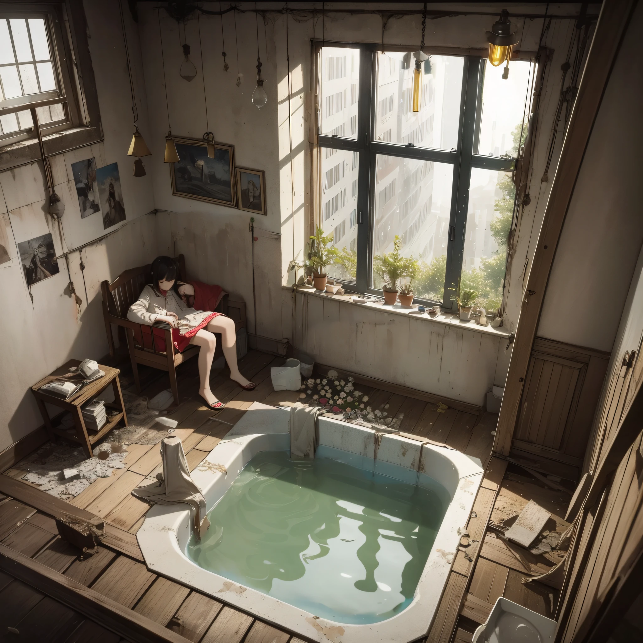dirty, polluted,red water,