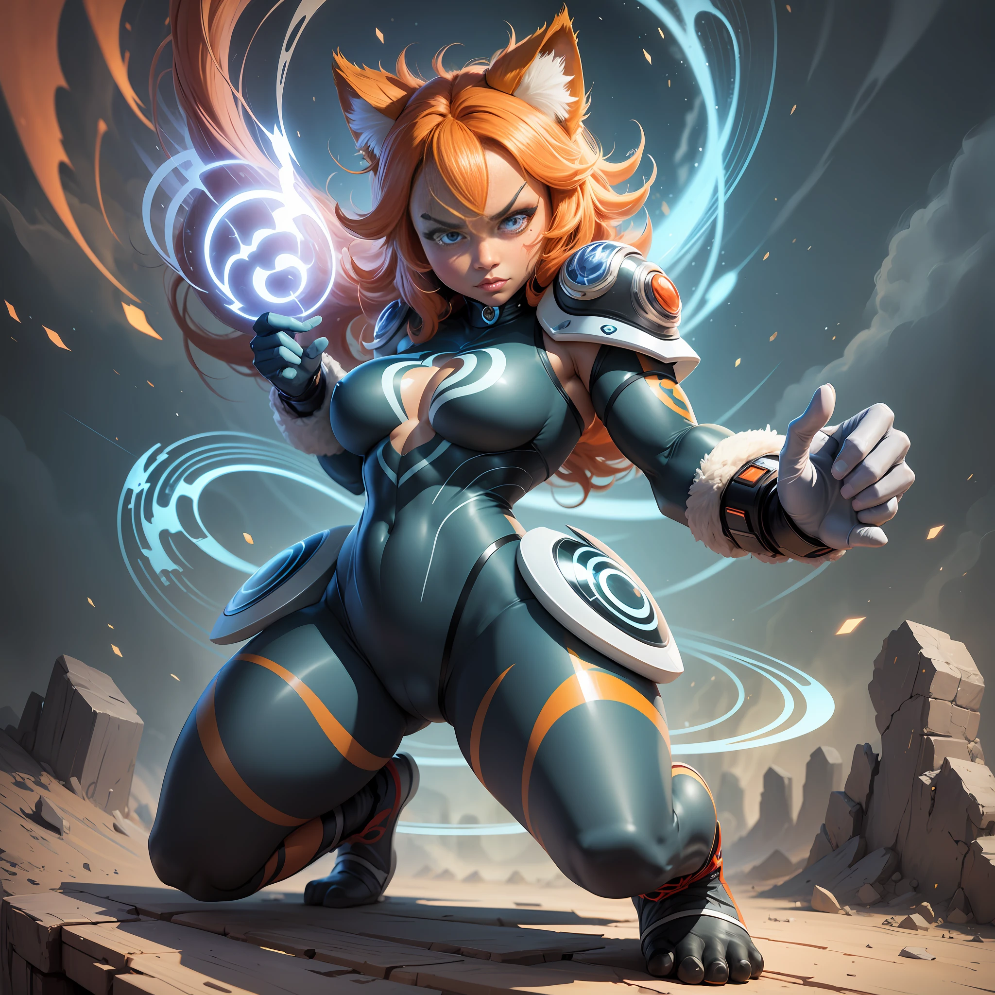 A full-body Thundercat Ciborg can have a lovely design, with large, expressive eyes, bright colors, and rounded shapes, which make it attractive cartoon style