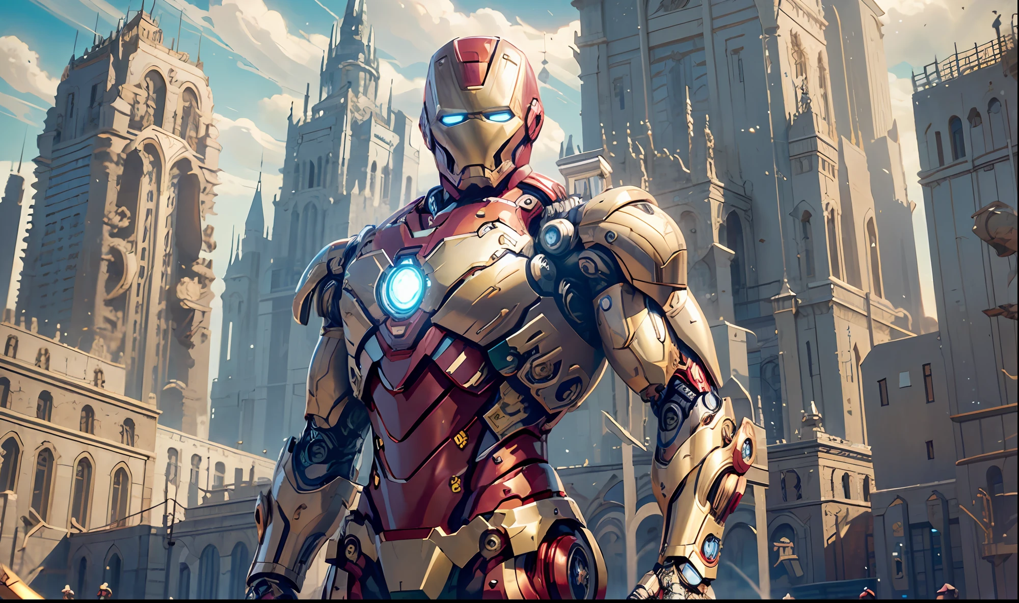 Create some more technological and metallic mechs based on Iron Man