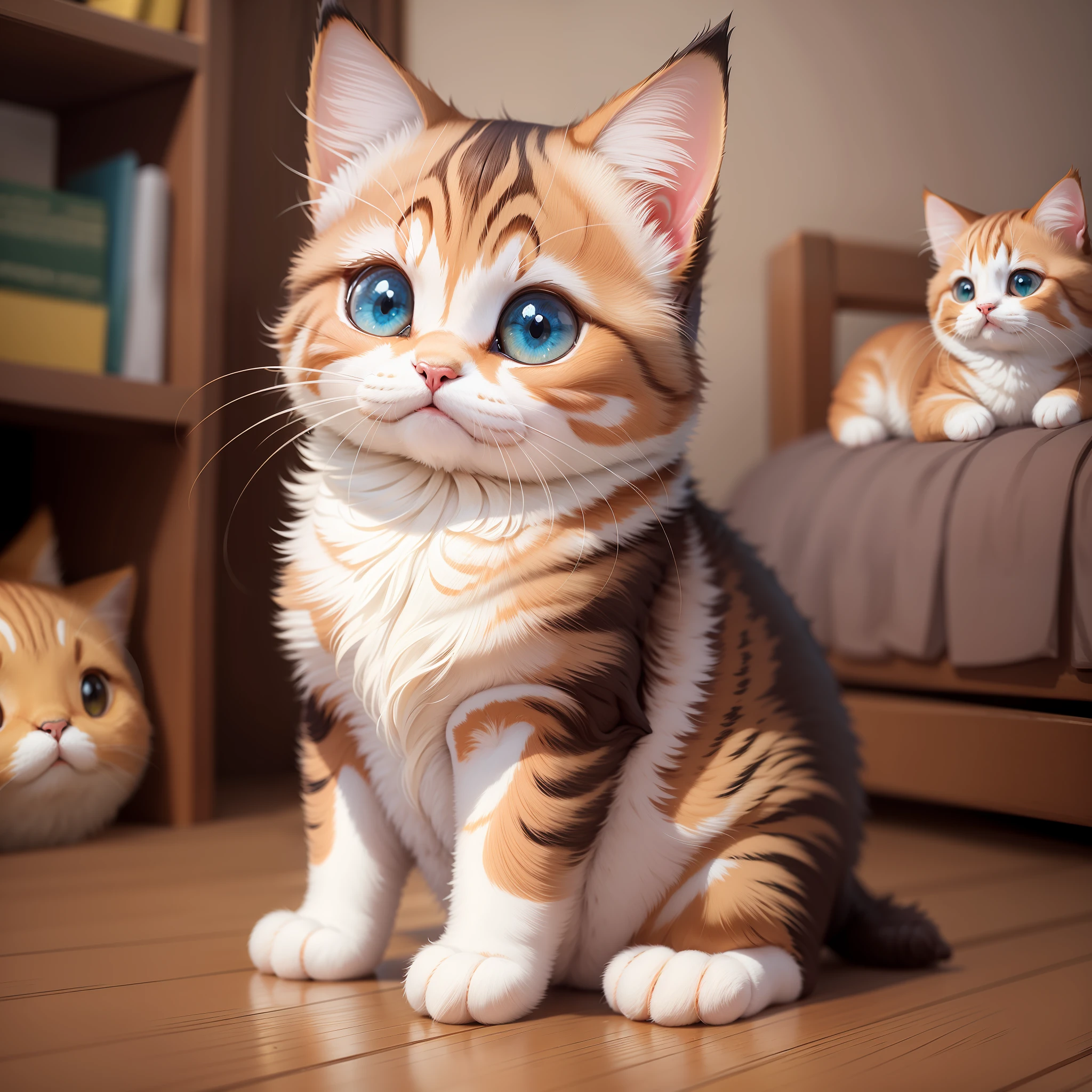 Munchkin Cat Cute Masterpiece Top Quality Caramel Pattern