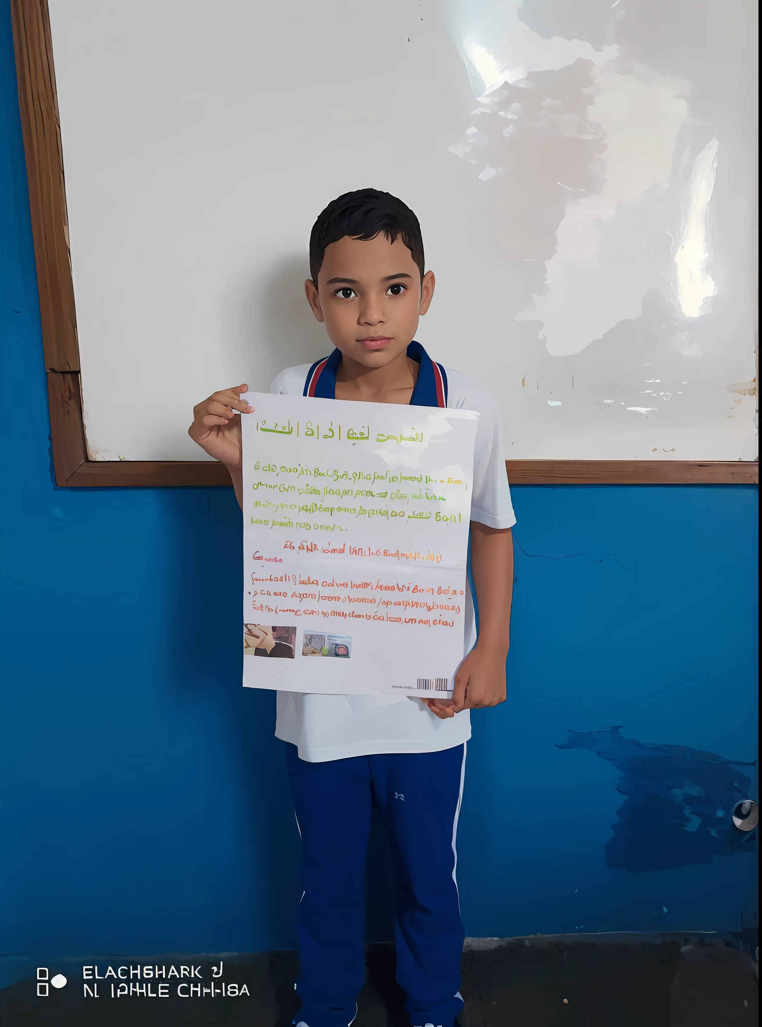boy holding up a sign with a poem written on it, riyahd cassiem, picture, mohamed chahin, ismail, by Emma Andijewska, a picture, by Joseph Raphael, by Amelia Peláez, he is holding a large book, full body picture, by Nándor Katona, subject action: holding sign