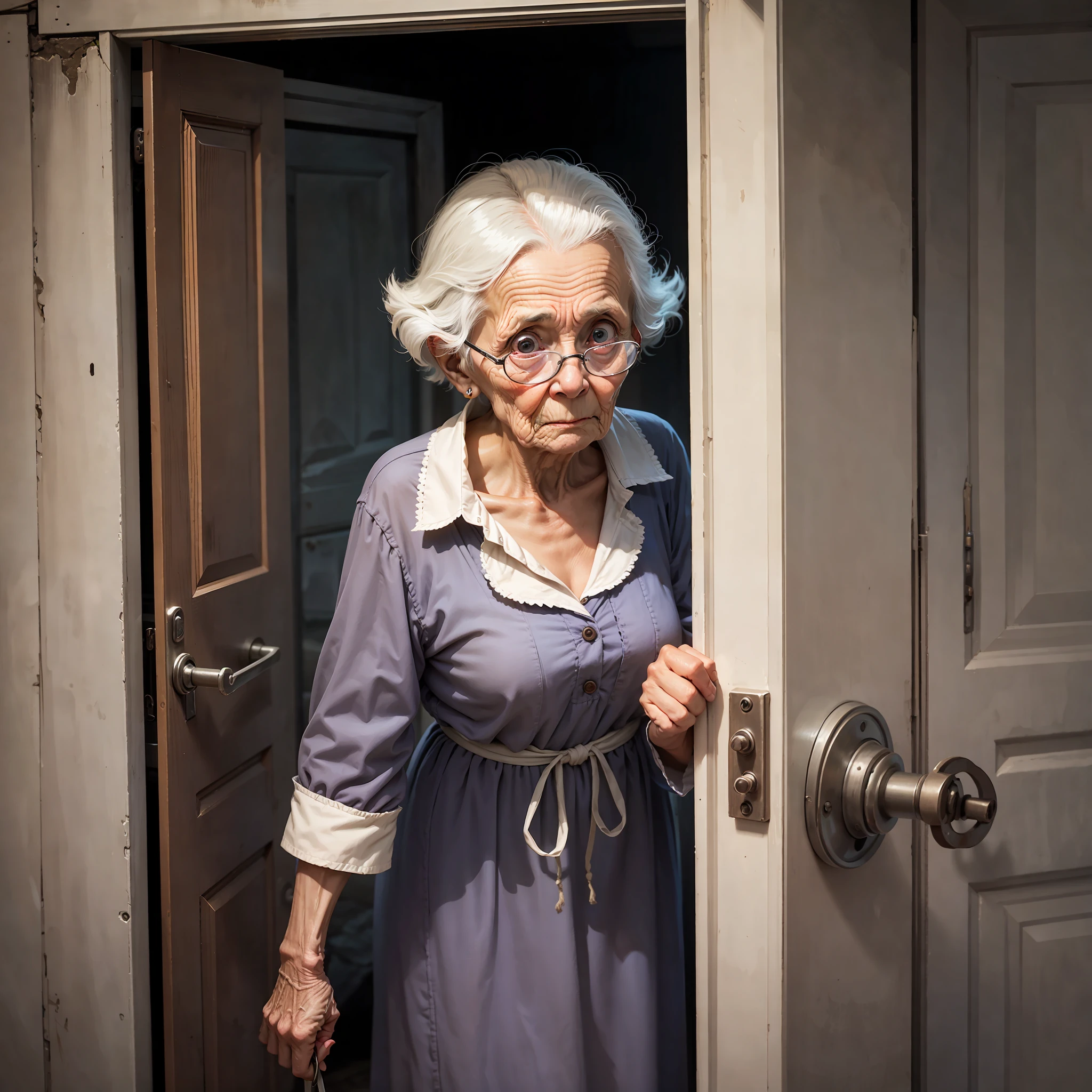 creepy old woman knocking on the door in the middle of the night --auto --s2