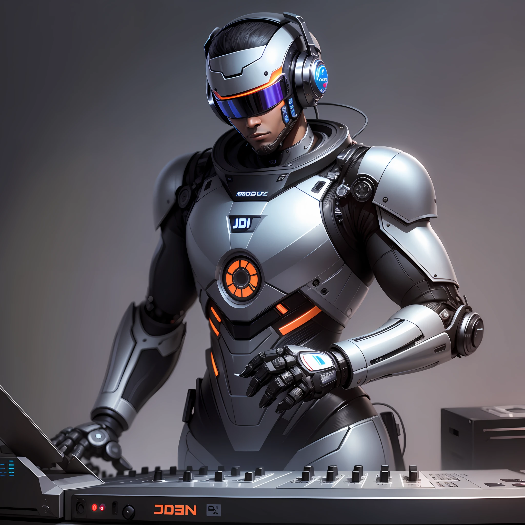 A REALISTIC ROBOTIC BLACK DJ --auto --s2