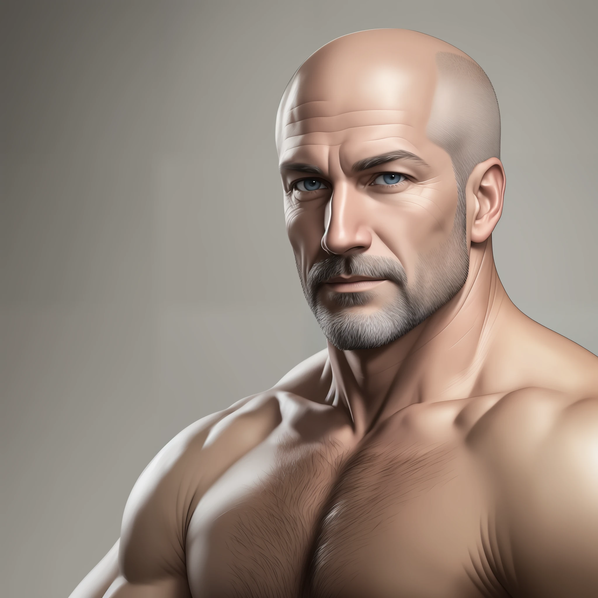 (best quality, realistic style, )middle-aged man, white, 39 years old, without hair, with defined muscles. --auto --s2