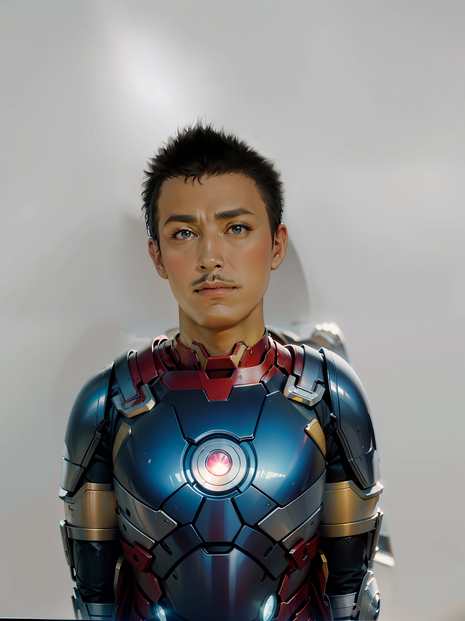 Wearing Iron Man's armor