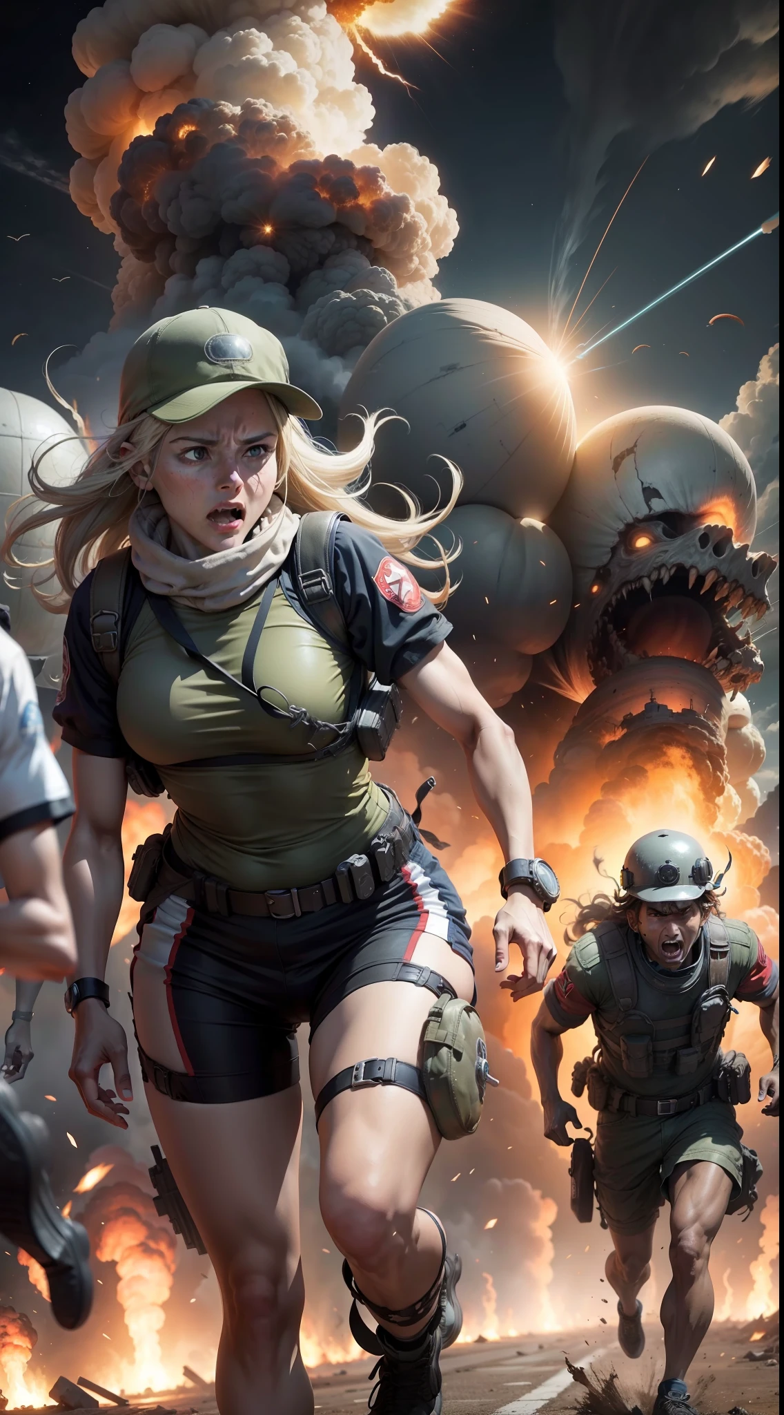 a chaotic world nuclear explosions desperate people running