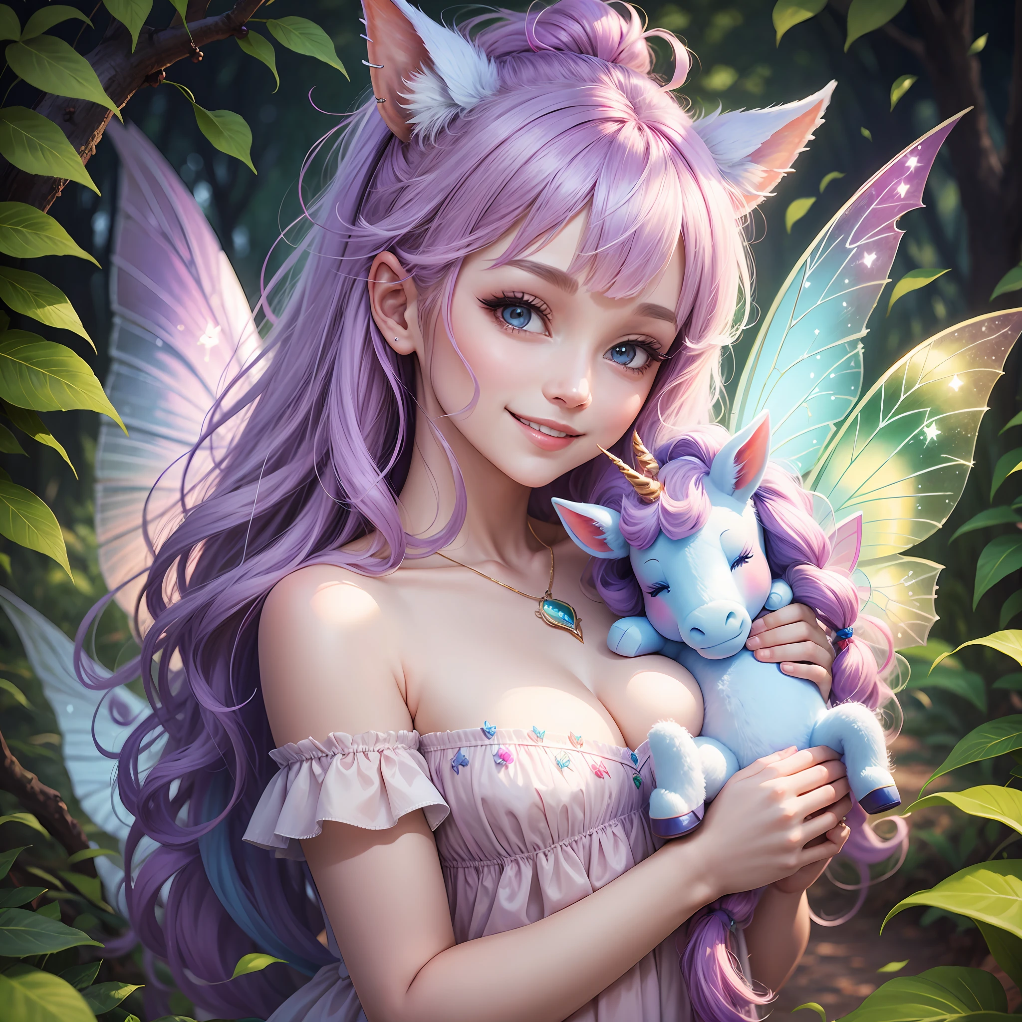 fairy, unicorn, friend, smile